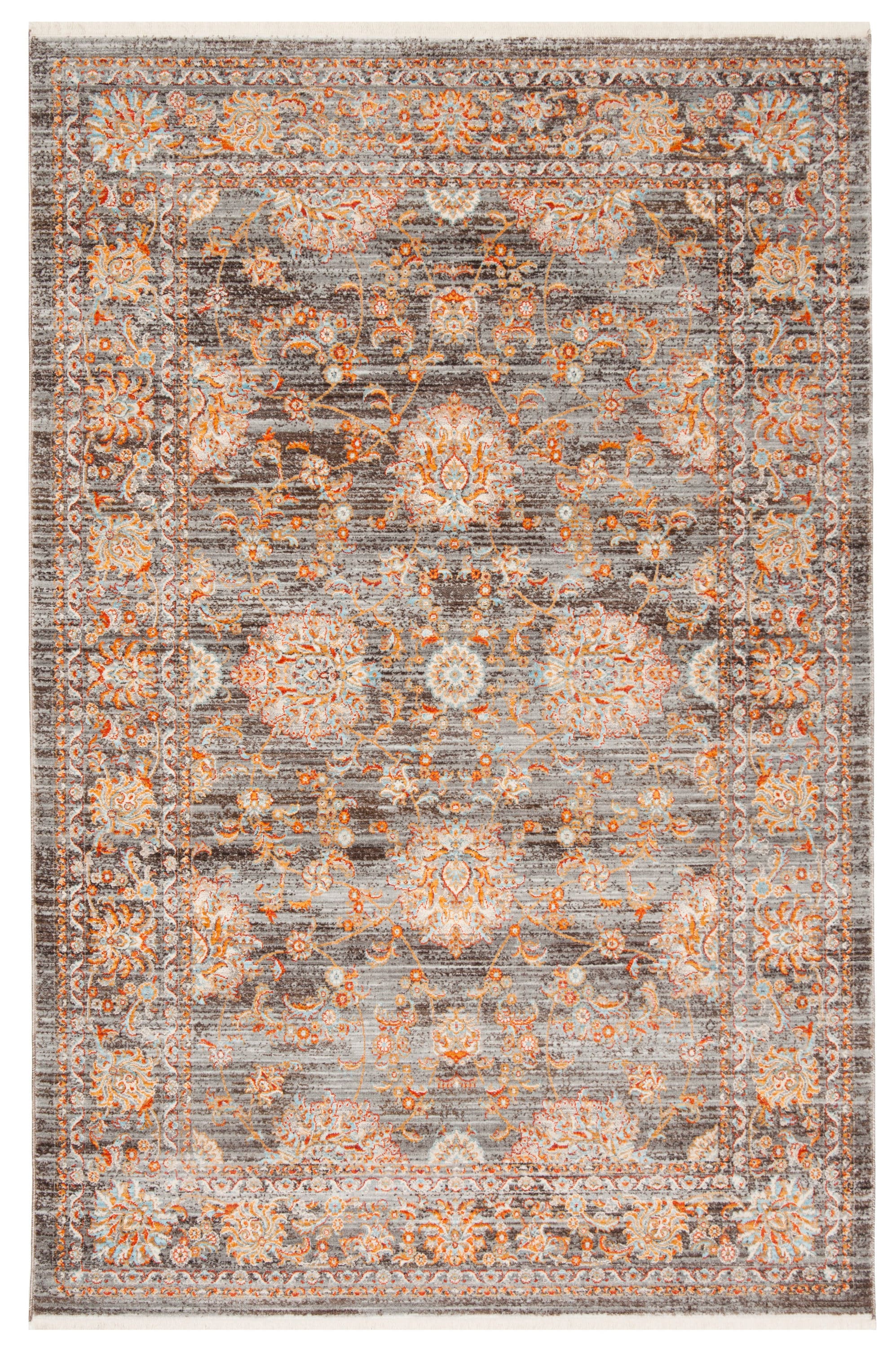 Safavieh VTP469L-5 Vintage Persian Bakrah 5 x 8 (ft) Loomed Polyester Light Brown/Multi Rectangular Indoor Distressed/Overdyed Vintage Area rug