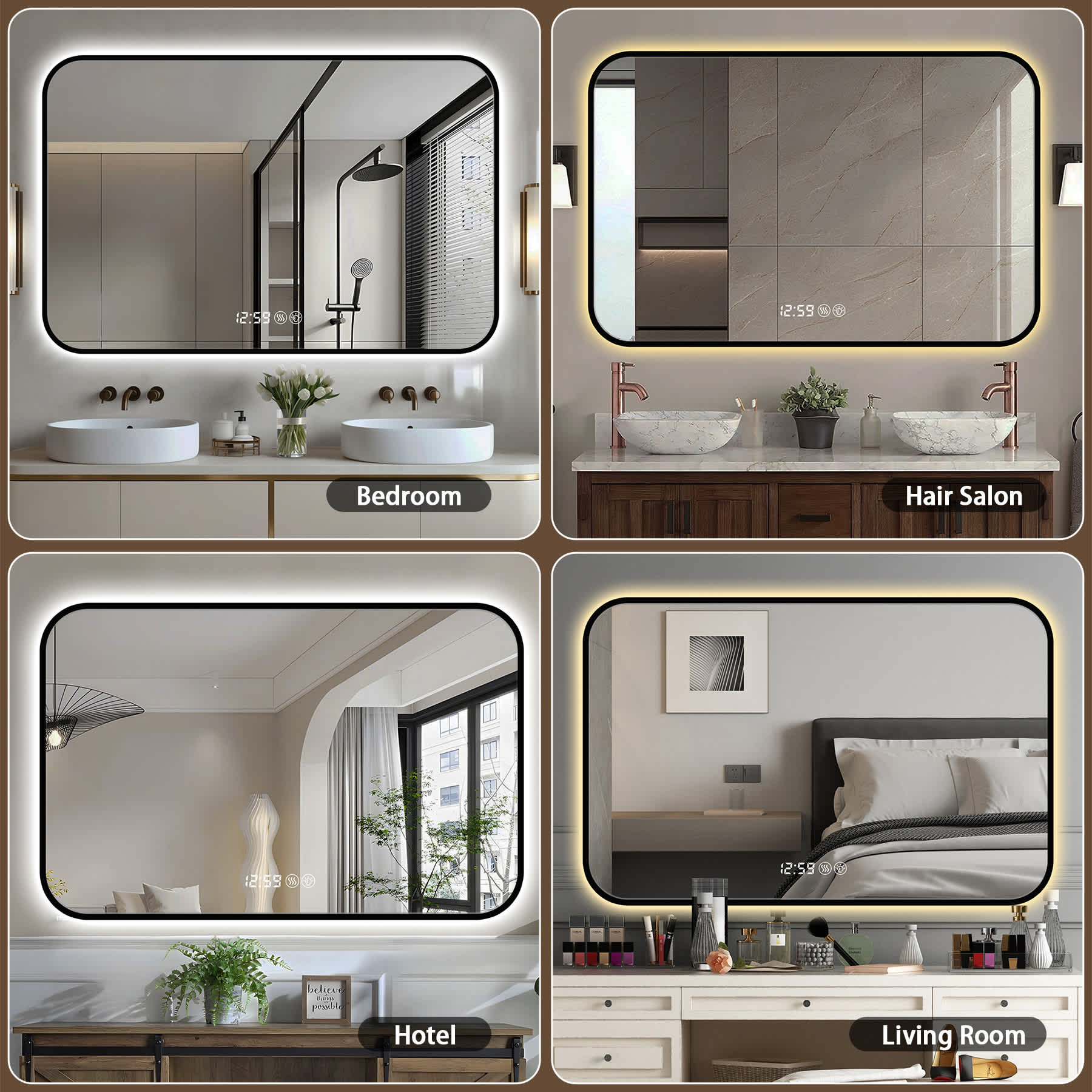 CIPACHO 711648503890 Framed-Bath-Mirrors - View #4
