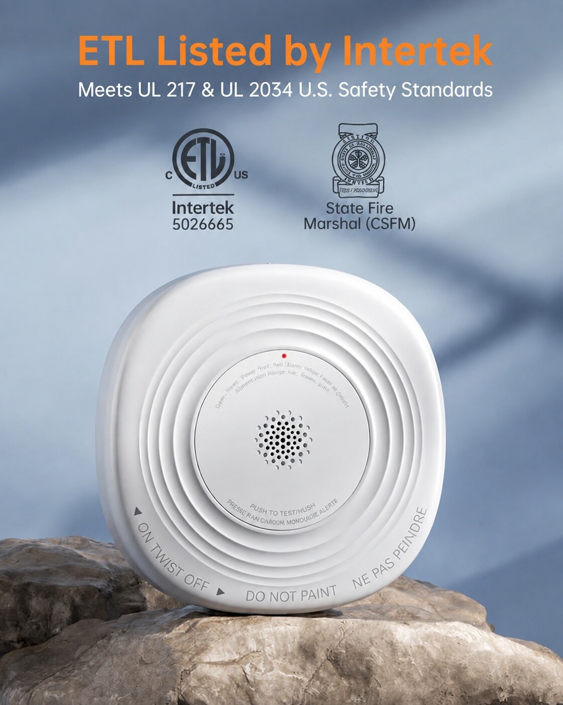 DYRCJ Smoke and Carbon Monoxide Detector Combo ETL Listed UL 217 10th ...