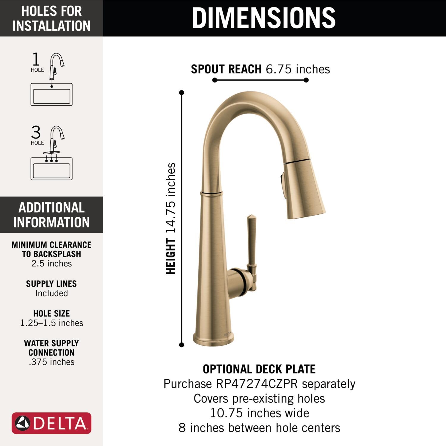 Delta 9982-CZ-PR-DST Kitchen-Faucets - View #3