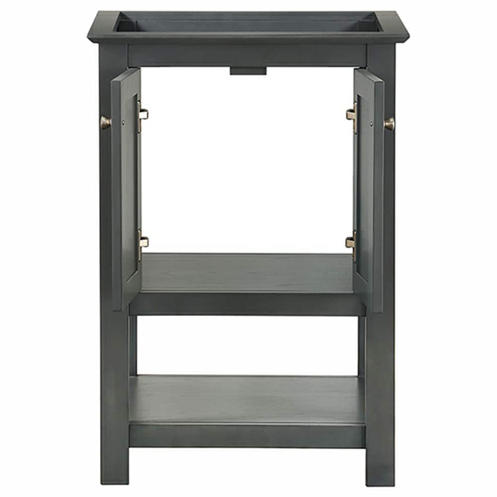 Manchester 30" Gray Solid Wood Freestanding Vanity with Ceramic Sink