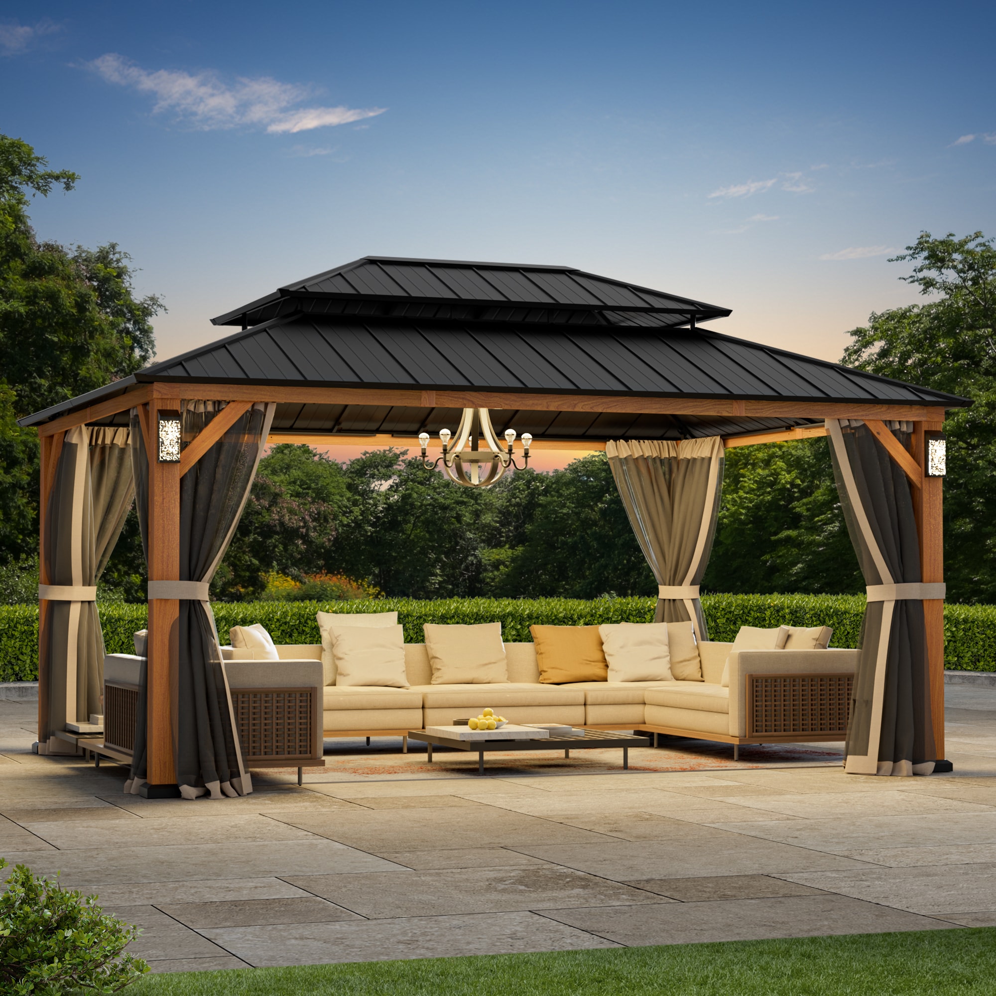 ELEVATE OUTDOORS IG10600148-1216-WLY Wood-Resin-Gazebos - View #2