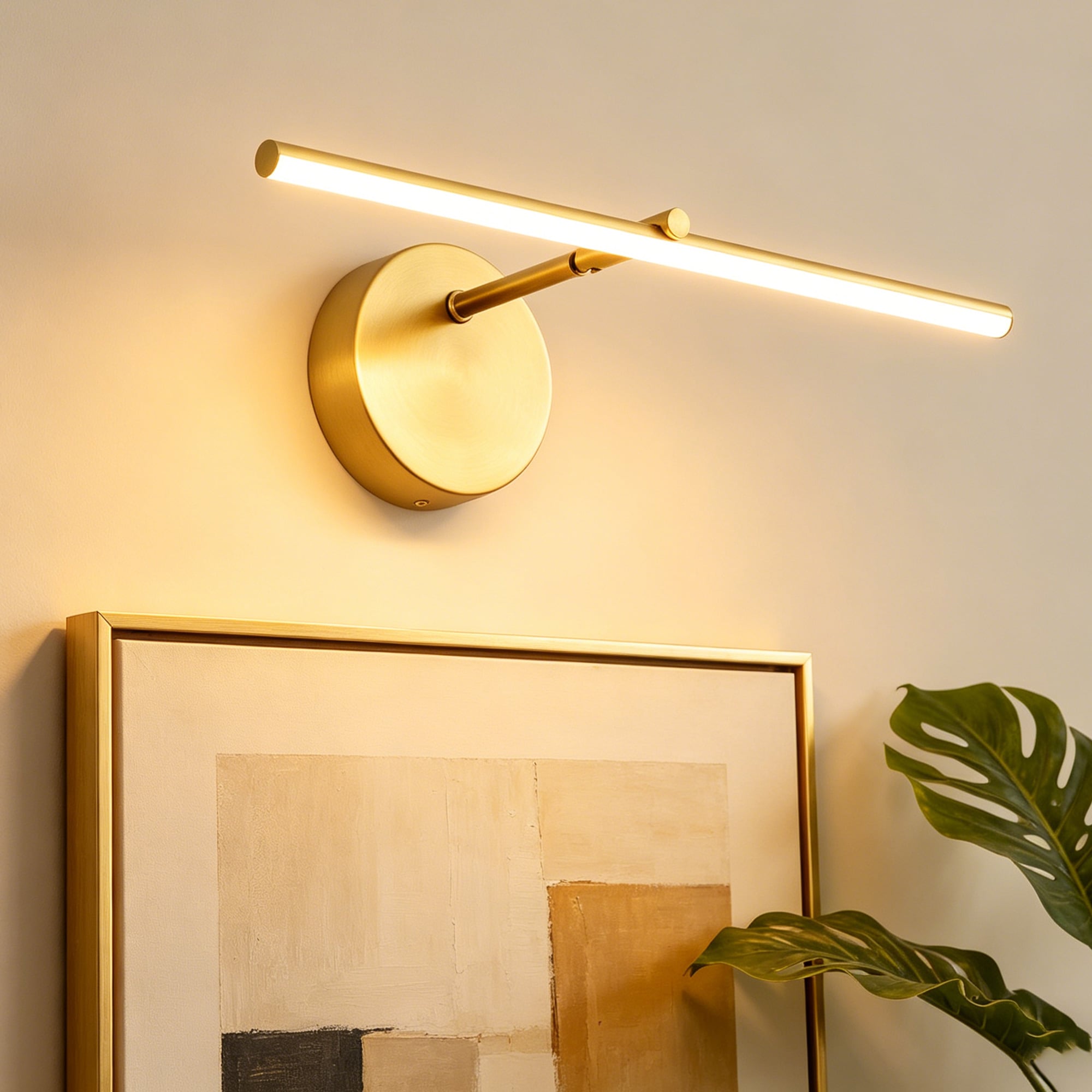 POWLIG Picture Light Hardwired Damp Rated LED Wall Sconce