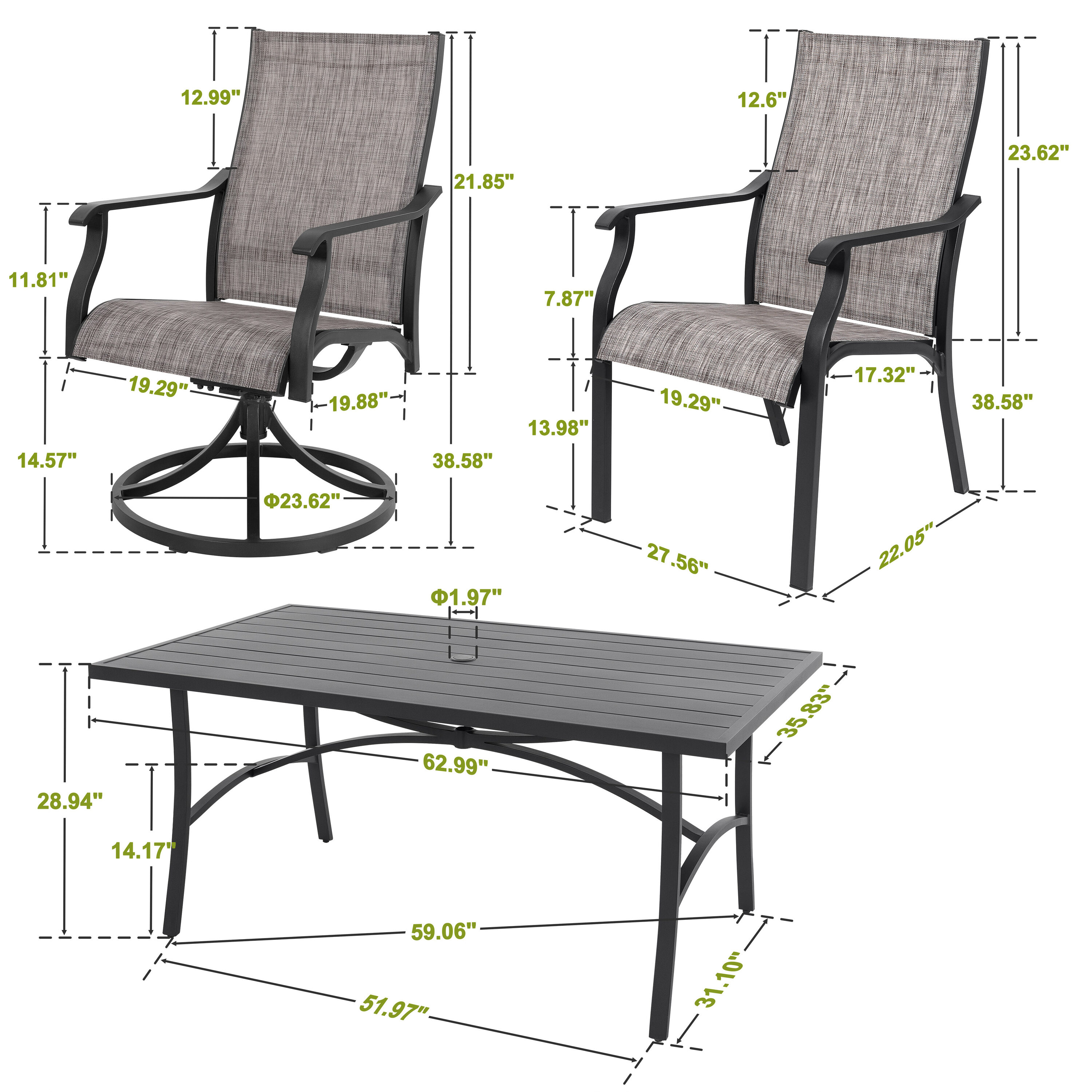 Nuu Garden SSD101S-01 Patio-Dining-Sets - View #9