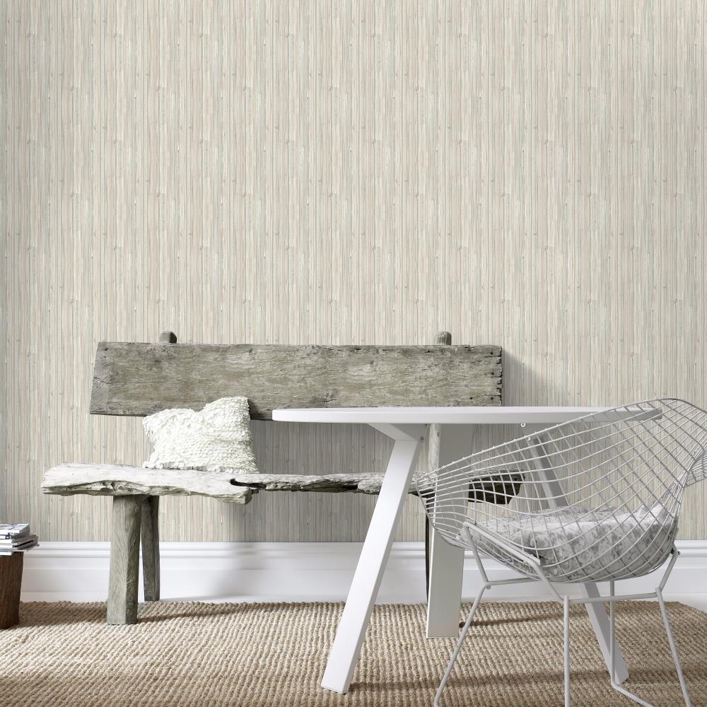 Boutique Kyoto 56-sq ft Neutral/Duck Egg Vinyl Textured Stripes ...