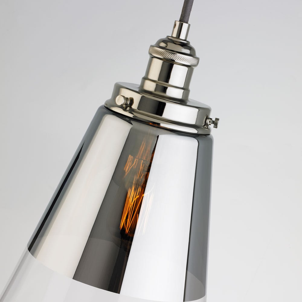 Generation Lighting Waveform Polished Nickel Modern/Contemporary Clear  Glass Teardrop Hanging Pendant Light in the Pendant Lighting department at 