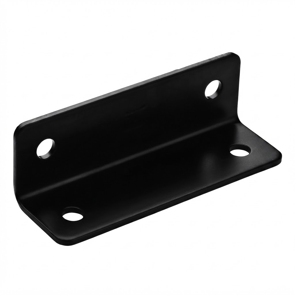 Hampton  1 5/8 in. H X 5 in. W X 1/8 in. D Black Steel Inside Wide Corner Brace