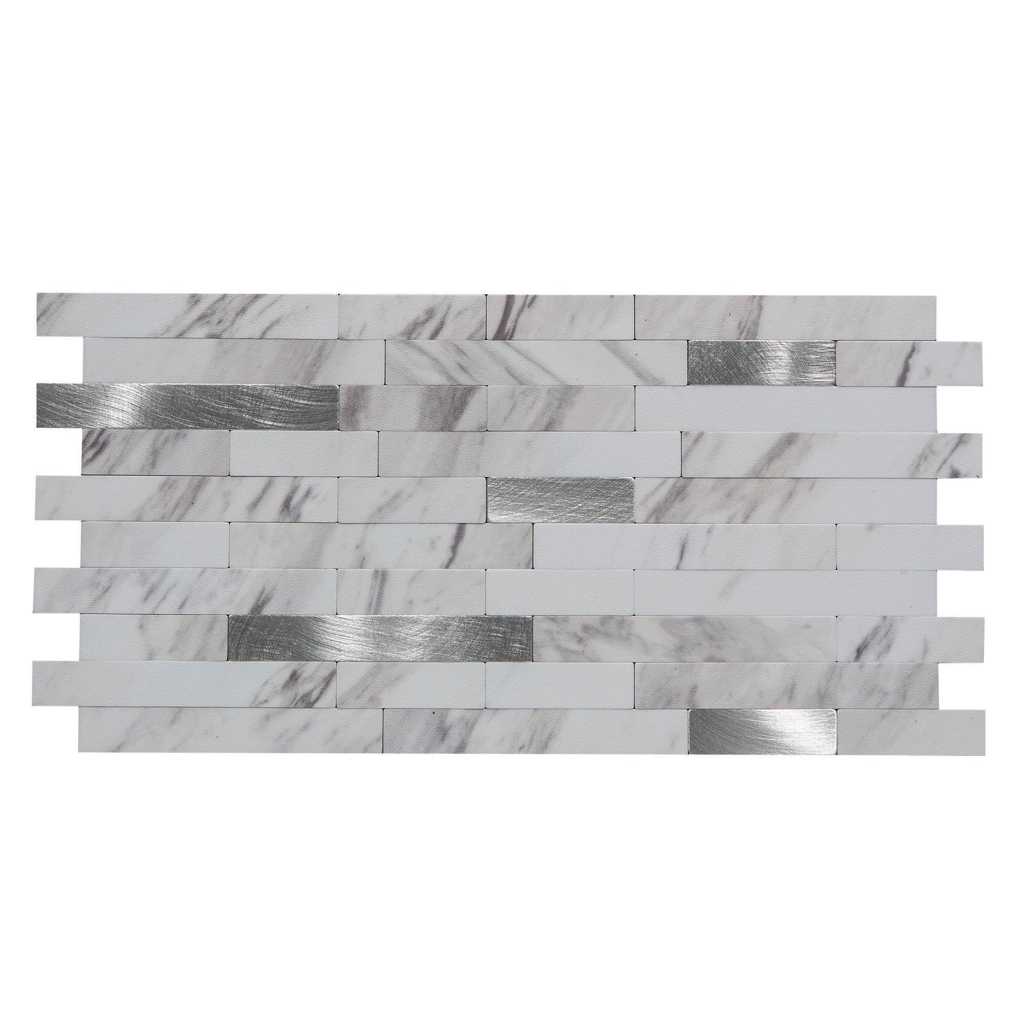 Aspect Collage Collage Marble Shine 12-in x 12-in Multi-finish PVC