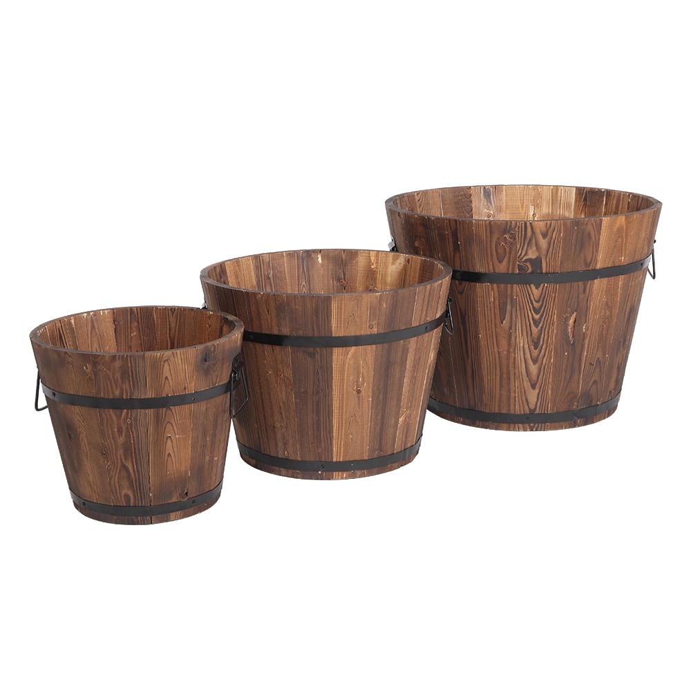 Winado 602353315062 18.11-in W x 18.11-in L x 14.17-in H Brown Wood Raised Garden Bed