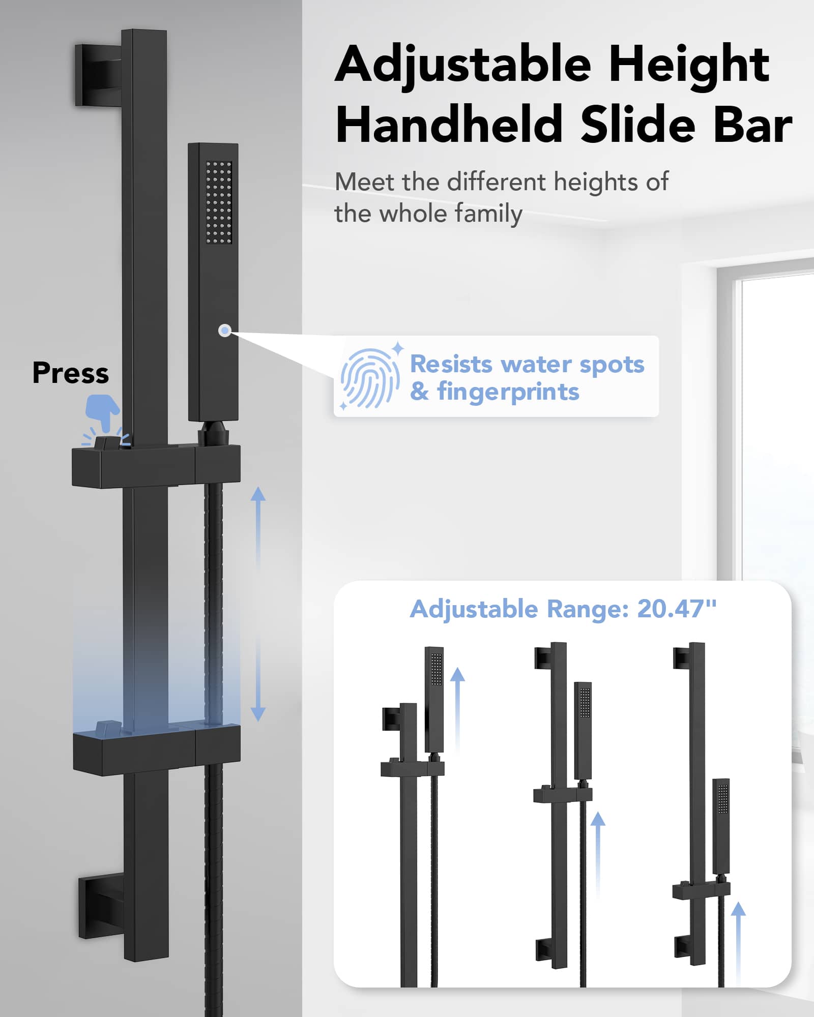 EVERSTEIN SFS-1016-BK12 Tub-Shower-Faucets - View #8