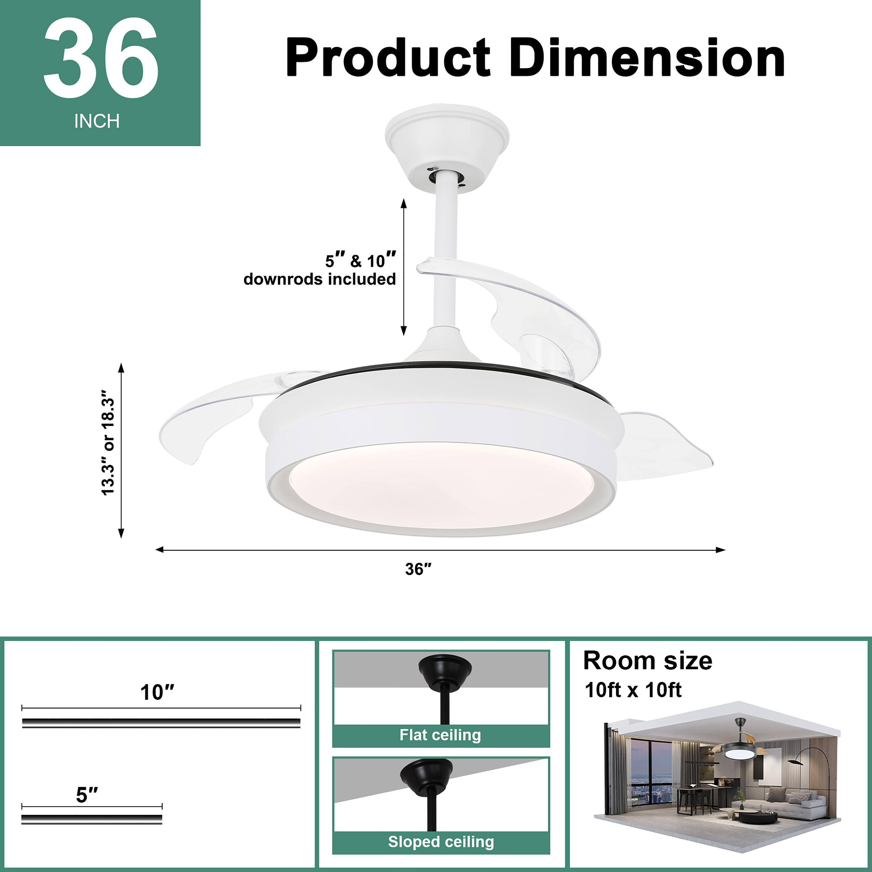 Cusp Barn DC3605-W Ceiling-Fans - View #9