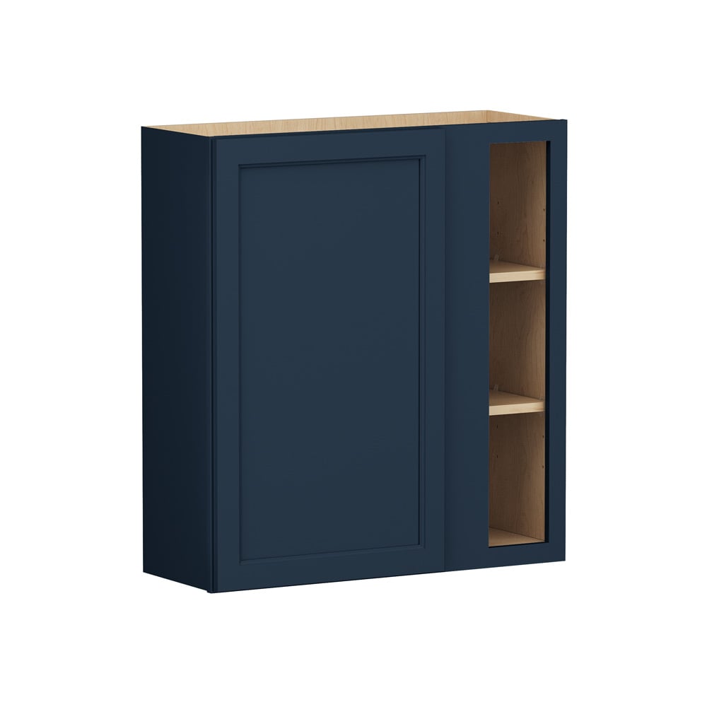 Shenandoah Glasson 33-in W x 36-in H x 12-in D Painted Navy Blind Wall Cabinet