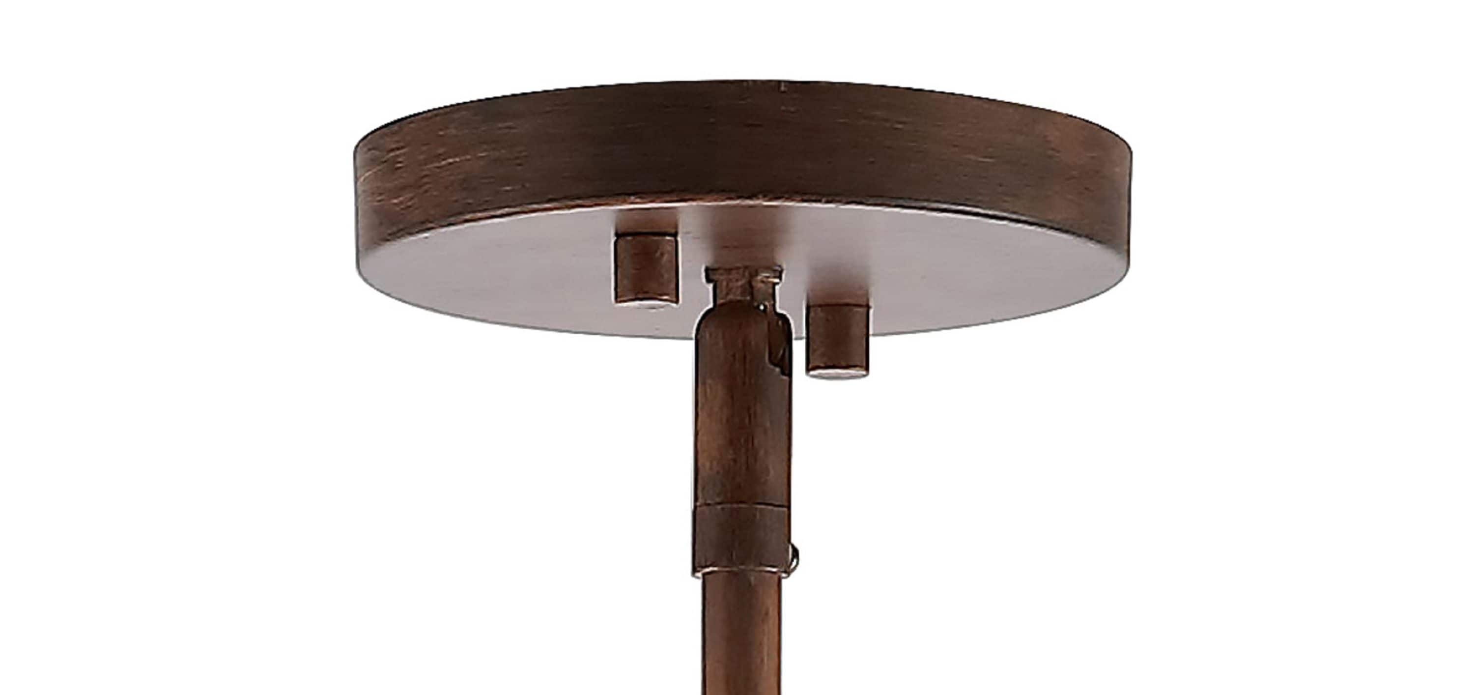 Rustic French Country 58" Adjustable LED Pendant in Oil-Rubbed Bronze