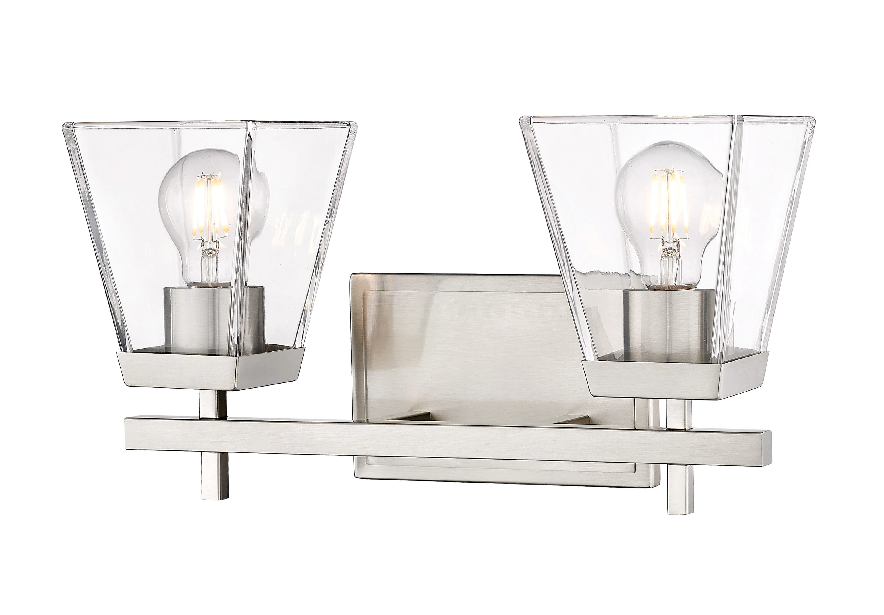 Z-Lite 819-2V-BN Lauren 16-in 2 -Light Brushed Nickel Transitional Vanity light