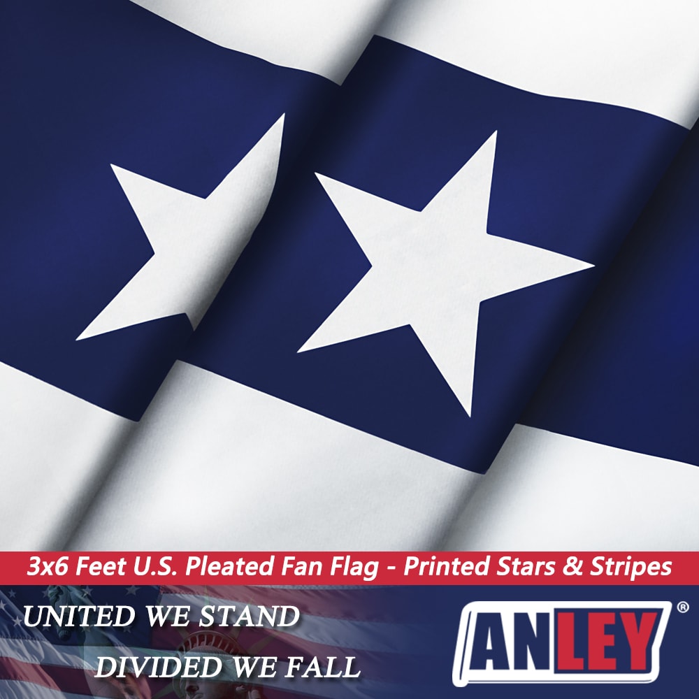 Anley USA Pleated Fan Flag Half Fan Banner 6-ft W X 3-ft H American ...