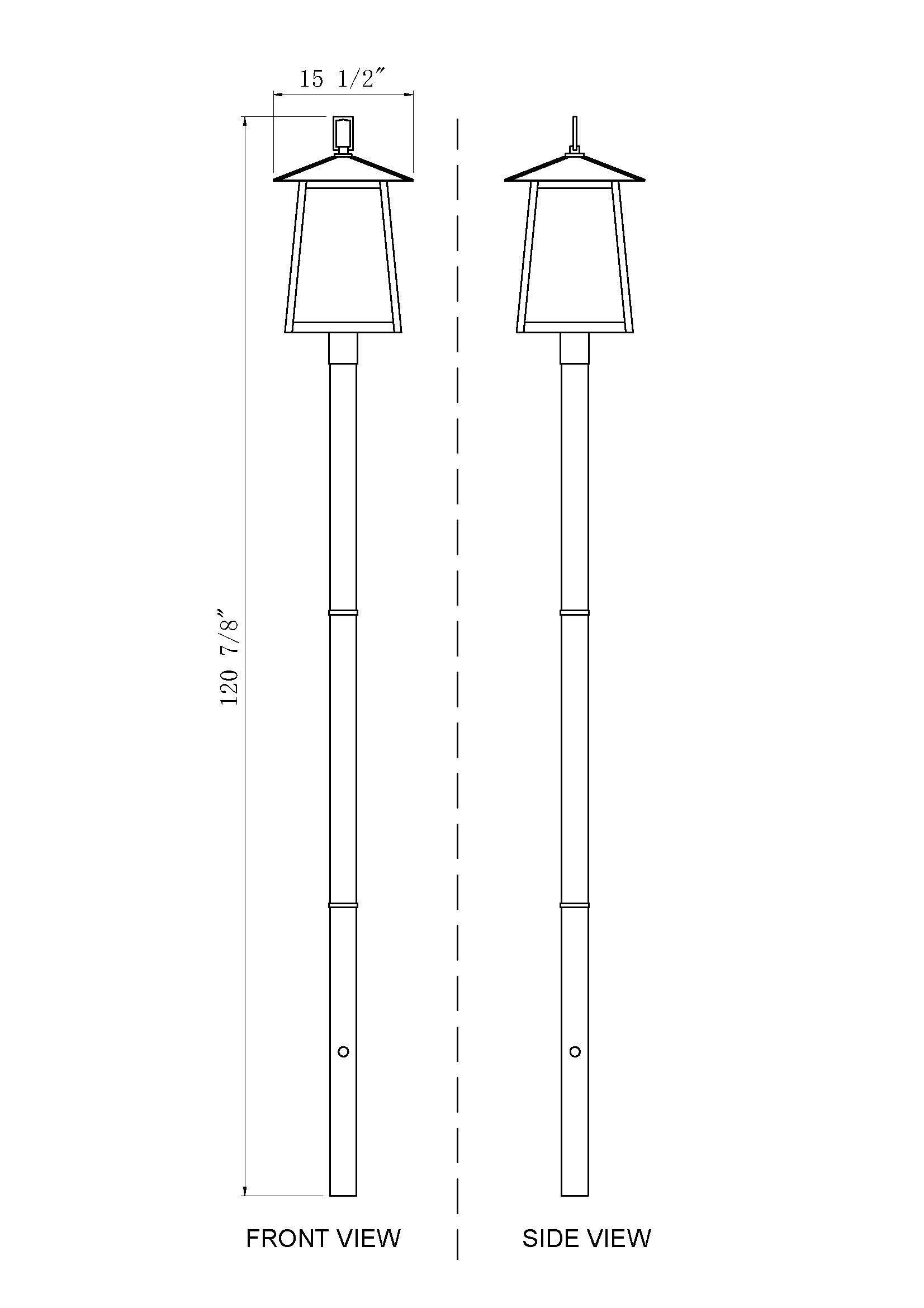 Z-Lite 5015PHXLR-5009P96-BK Complete-Post-Lights - View #8