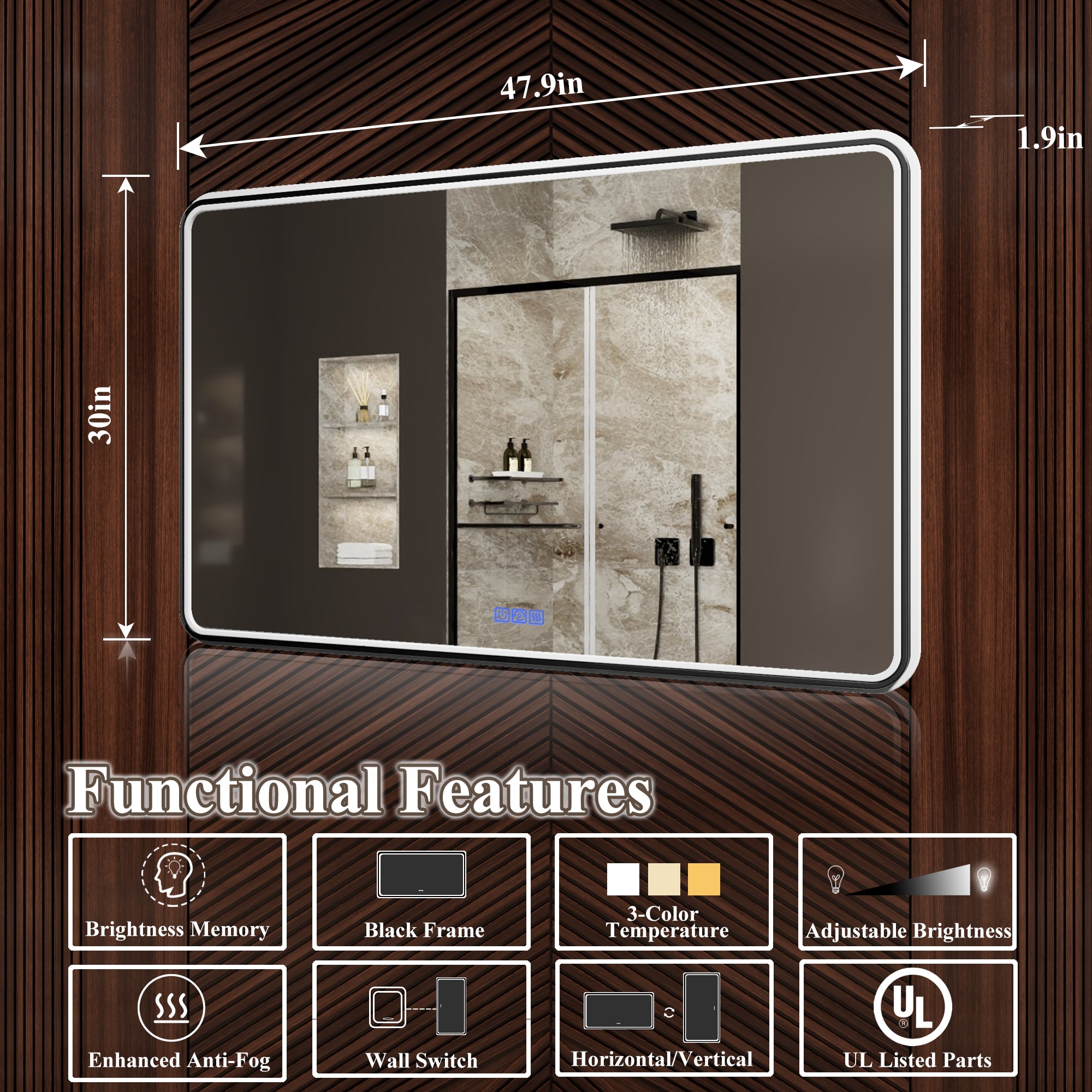 AAZJ DR-P296176 Framed-Bath-Mirrors - View #3