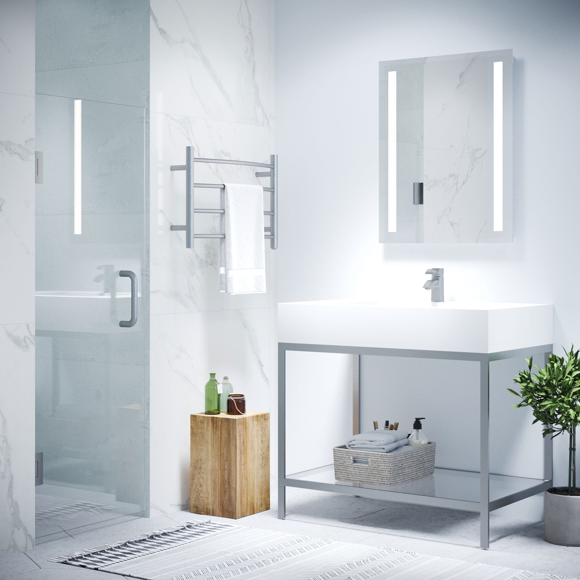 Brea EZ-CLEAN Frameless Shower Door - Douccia Bath Products