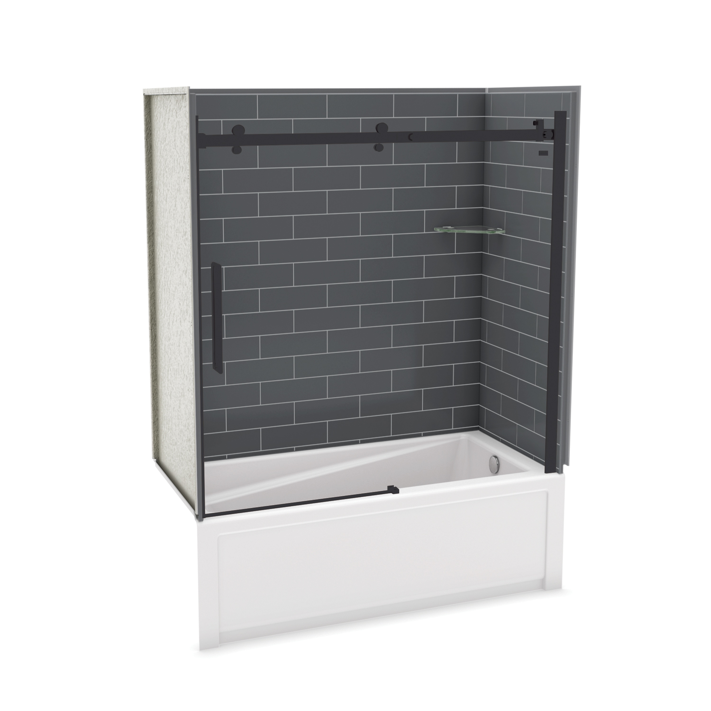 MAAX Utile 32-in W x 60-in L x 81-in H 5 Bathtub Shower Combination Kit with Tub/Wall/Door Included
