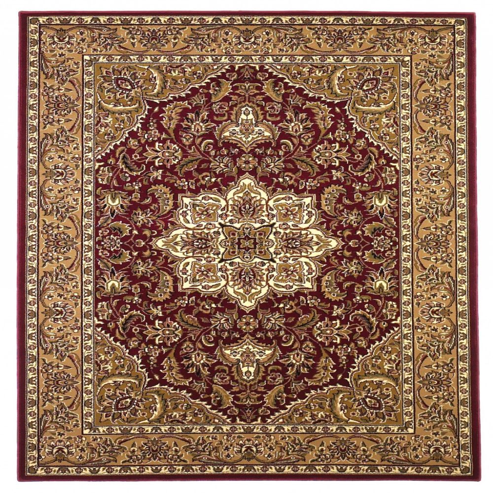 HomeRoots 353607 Bernadette 2 X 7 (ft) Rag Red Beige Indoor Border Runner Rug