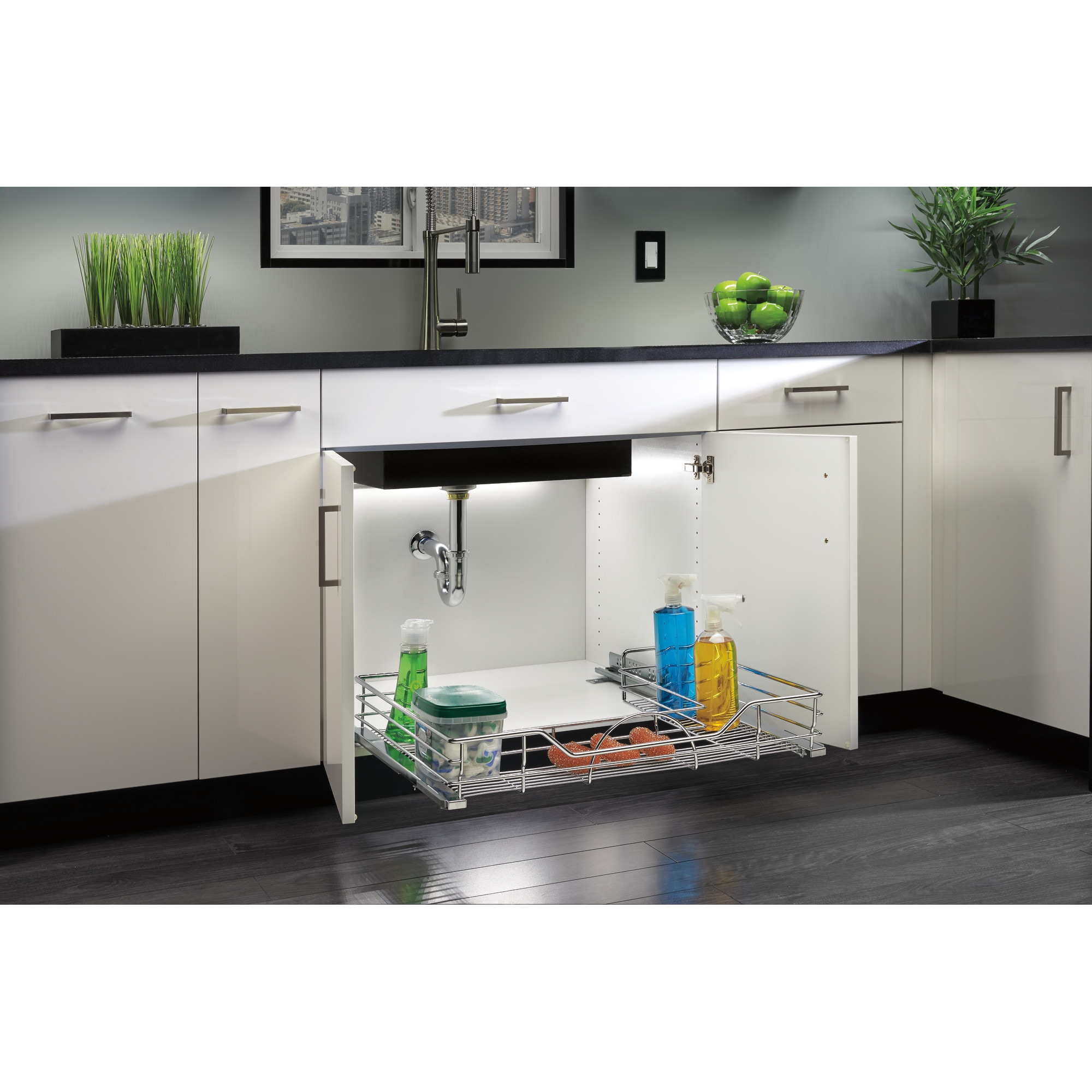 Rev-A-Shelf Undersink Pull Out Cleaning Organizer with Soft Close