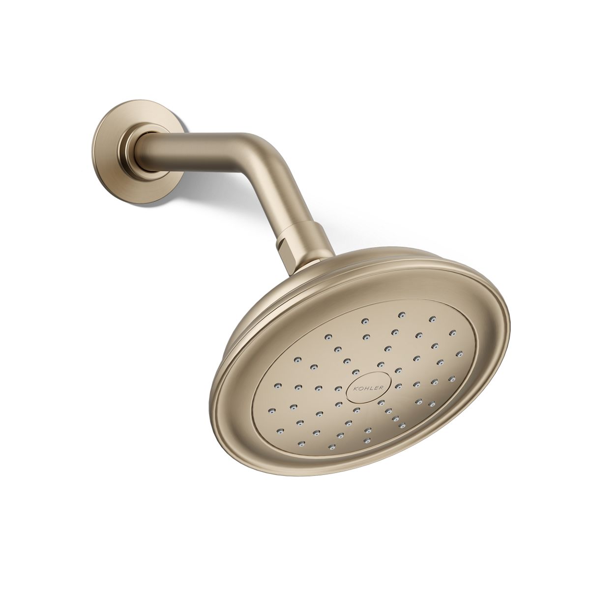 KOHLER 72773-BV Artifacts 1.0 -Spray Vibrant brushed bronze 5.9375-in Round Fixed Shower Head 2.5 GPM
