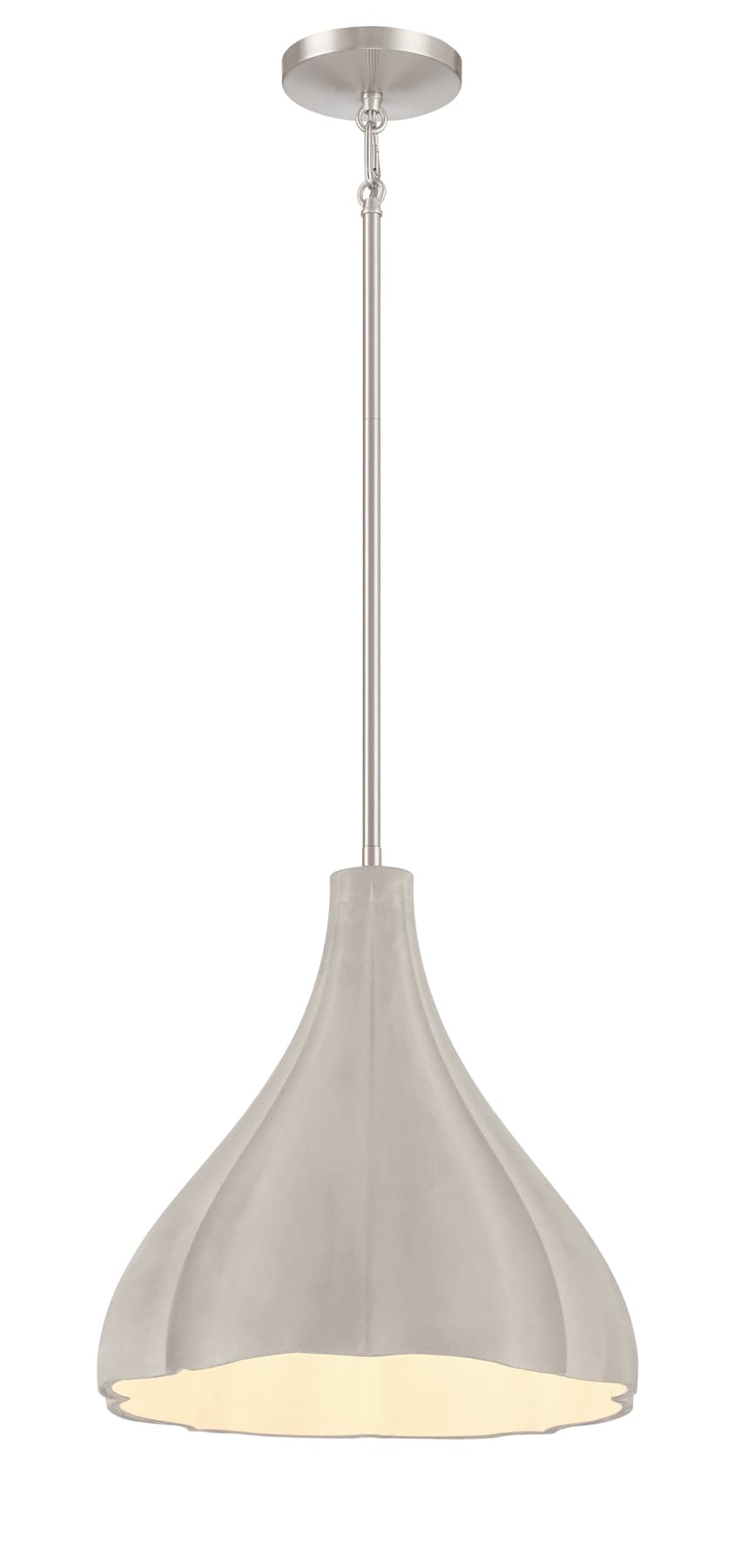 George Kovacs P1888-084C Sima Burnished Nickel Modern/contemporary Bell Medium Hanging Pendant light