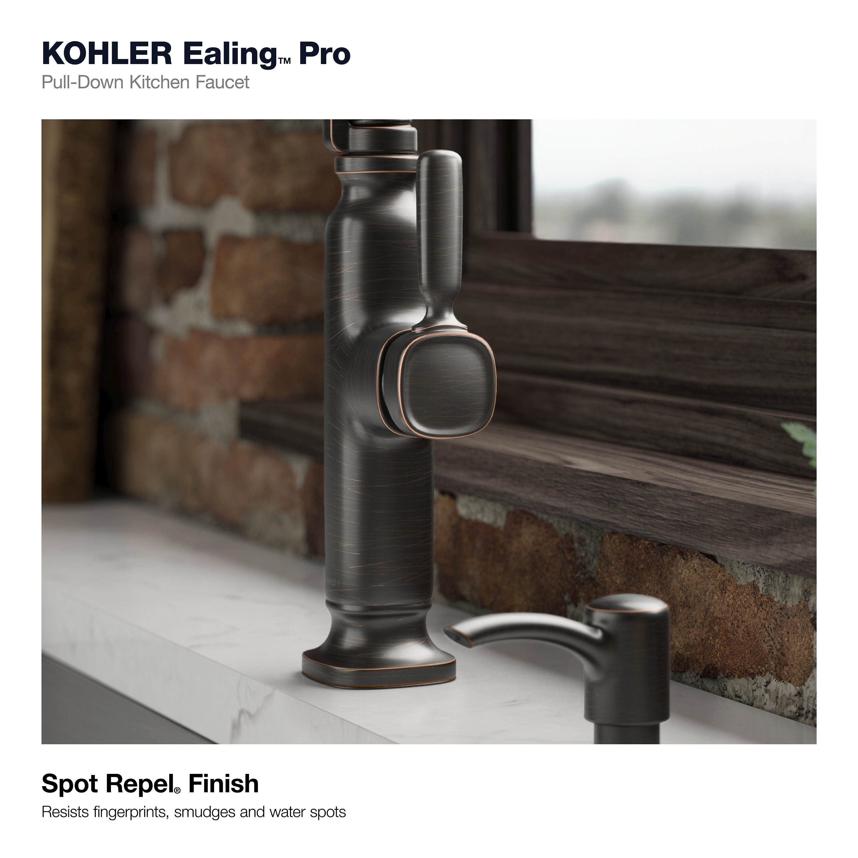 KOHLER Ealing Pre Rinse Spring Oil Rubbed Bronze Single Handle