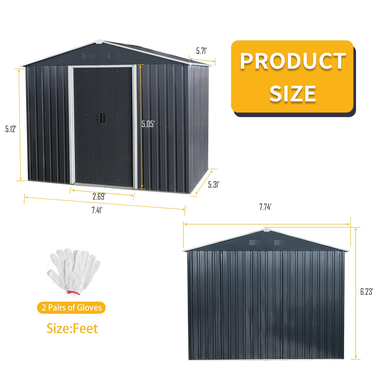 Misty Moon FXLW0403-CWP0057 Metal-Storage-Buildings-Sheds - View #6