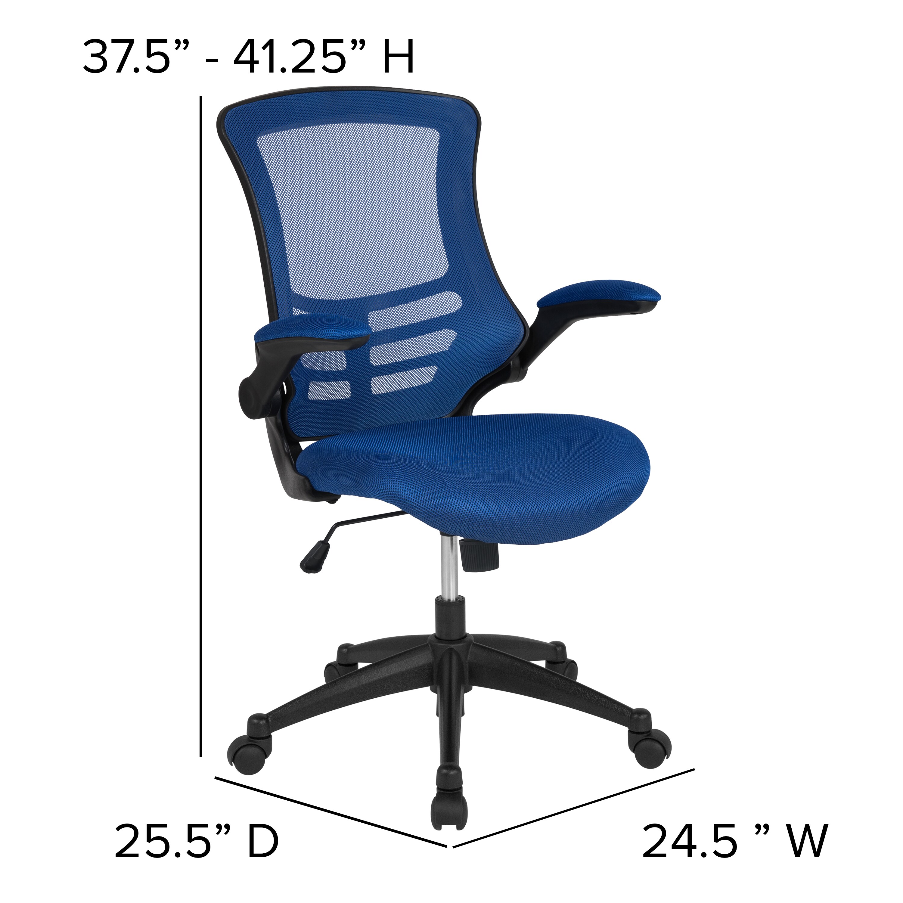 blue plastic office chair