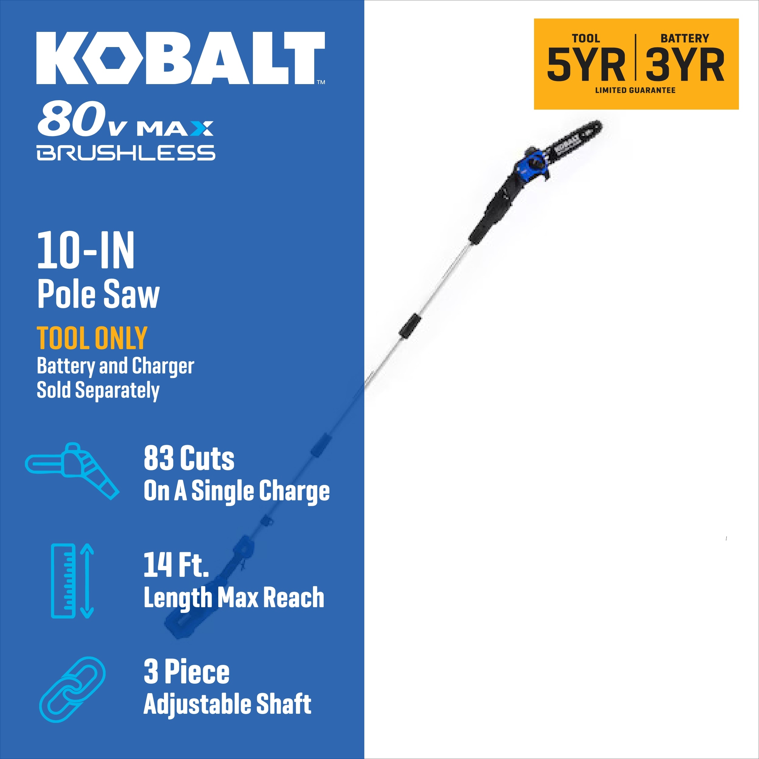 Kobalt KPS 1081-06 Cordless-Pole-Saw - View #10