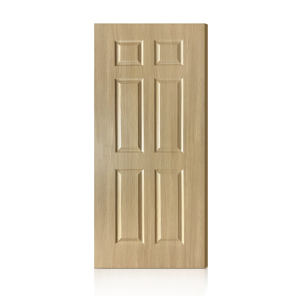 CALHOME OAK-6PANEL-80X30 30-in x 80-in Oak 6-panel Smooth Hollow core Prefinished MDF Slab Door