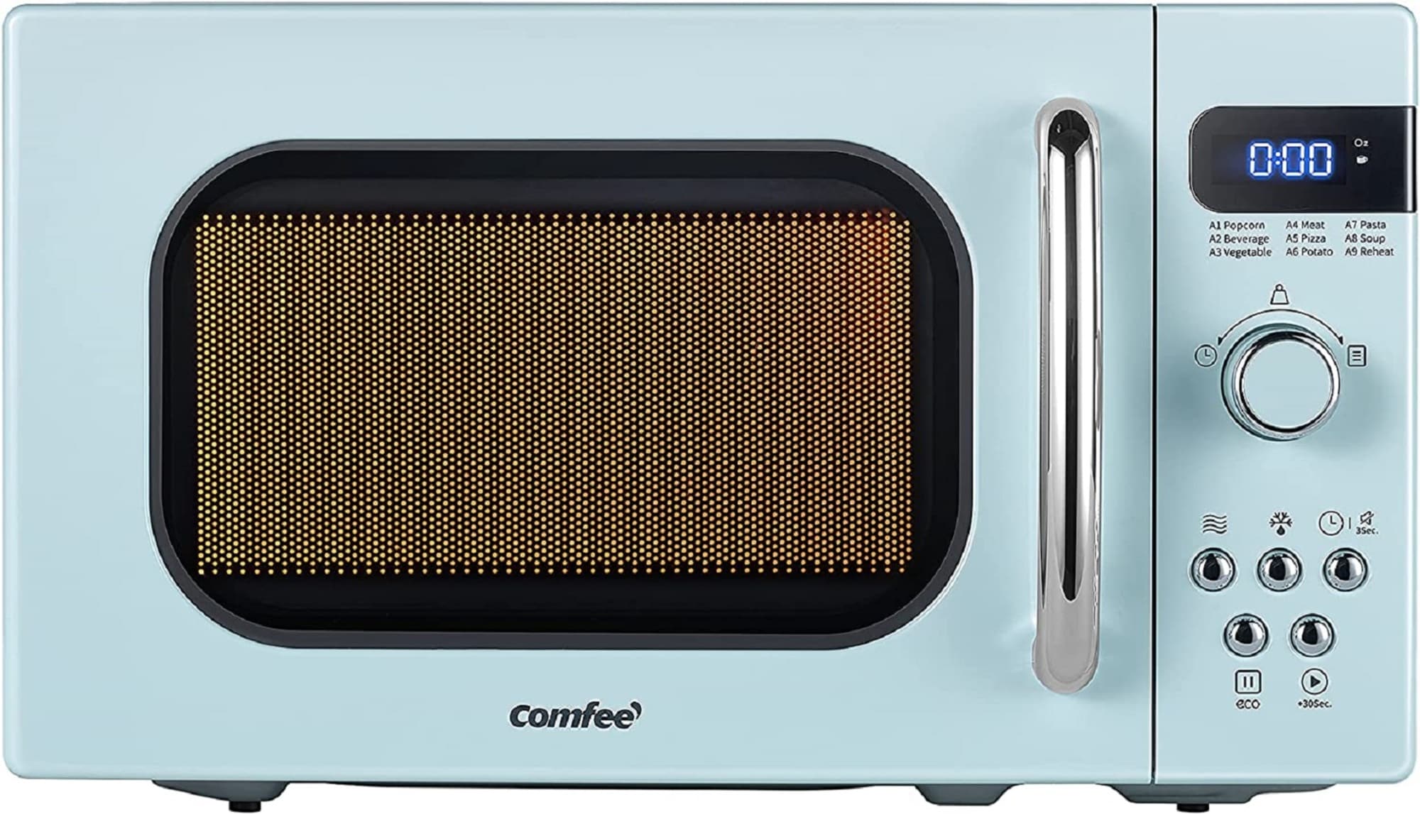0.7 Cu.ft Retro Microwave Oven - Pastel Green