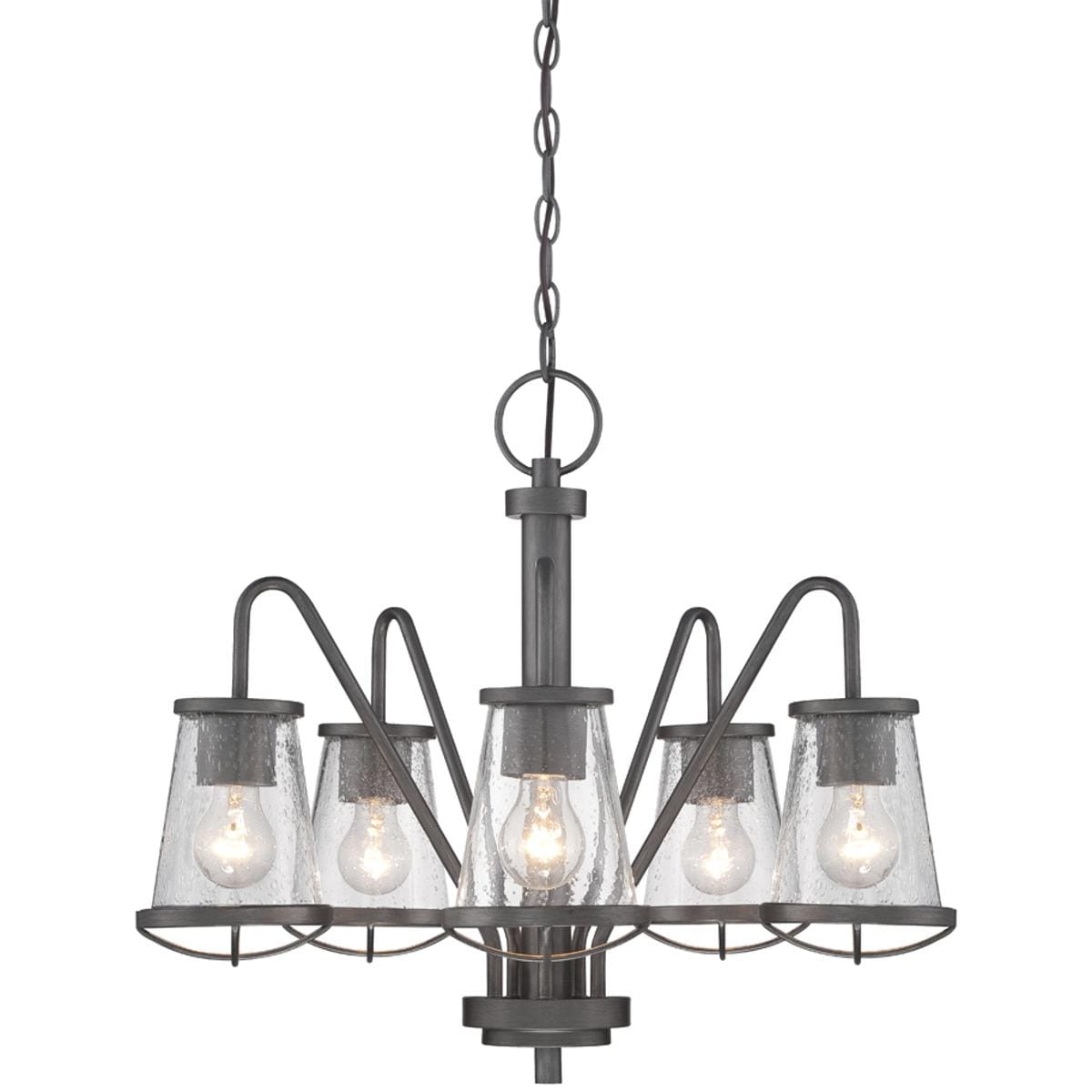 Designers Fountain  87085-WI Darby 5 Light 2275 inch Weathered Iron Chandelier Ceiling Light