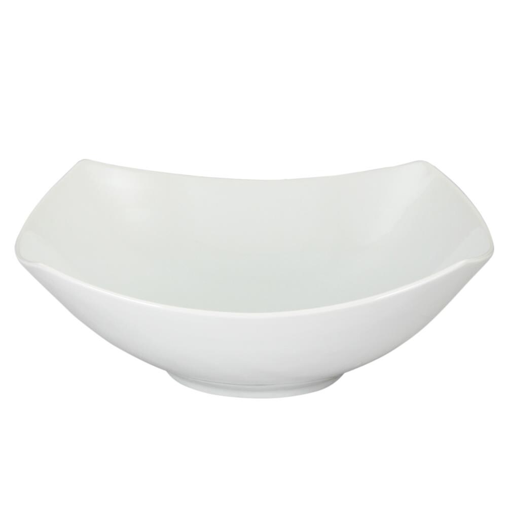 Gibson Elite 849100481M  Gracious Dining Ceramic Square Bowl in White