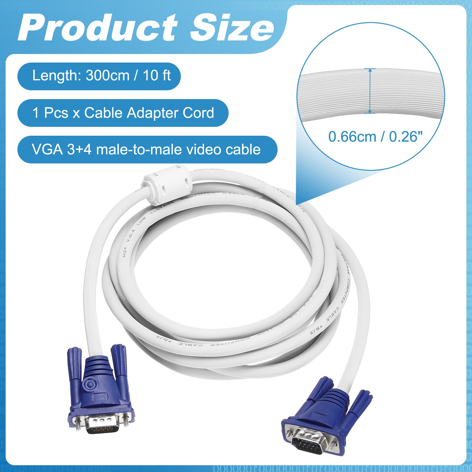 Unique Bargains S26080700UX3227 Stereo-Audio-Cables - View #2