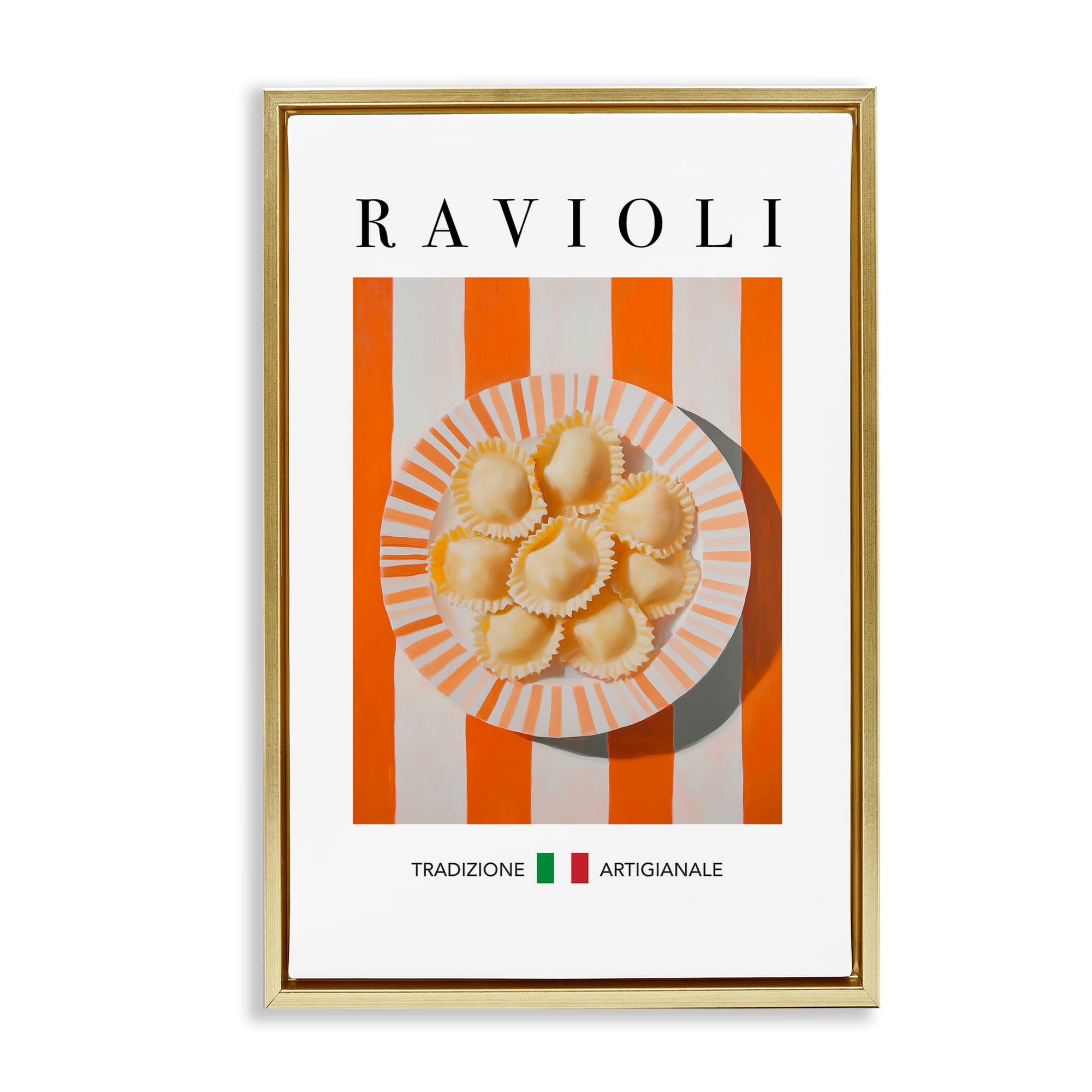 Stupell Industries BT-225-FFG-20X30 Traditional Ravioli Pasta Floating Frame design by Andreas Magnusson