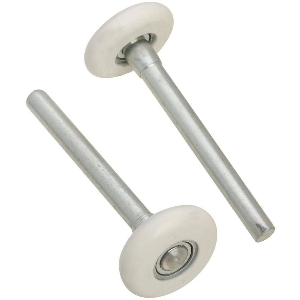 National Hardware  N280123 Zinc-Plated Nylon Garage Door Rollers 2-Pack 1-7/8 in Dia 2 in Wide 4-1/2 in Stem
