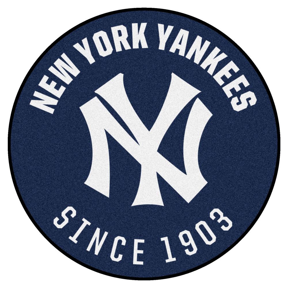 FANMATS New York Yankees 2-ft x 2-ft Navy Round Indoor Decorative ...