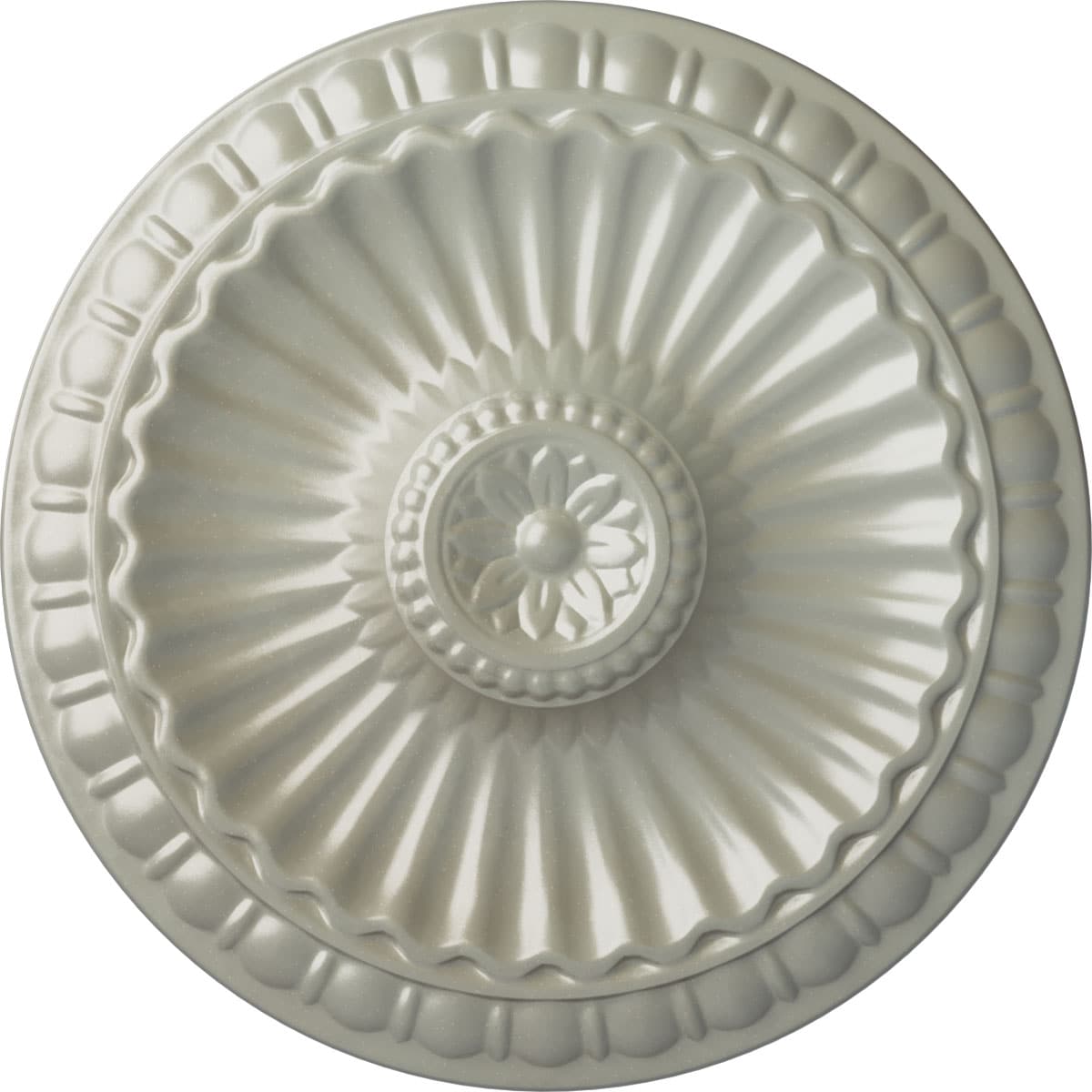 Ekena Millwork CM11LIFCS Linus 11.25-in W x 11.25-in L Painted Flash Copper Polyurethane Whole Ceiling Medallion