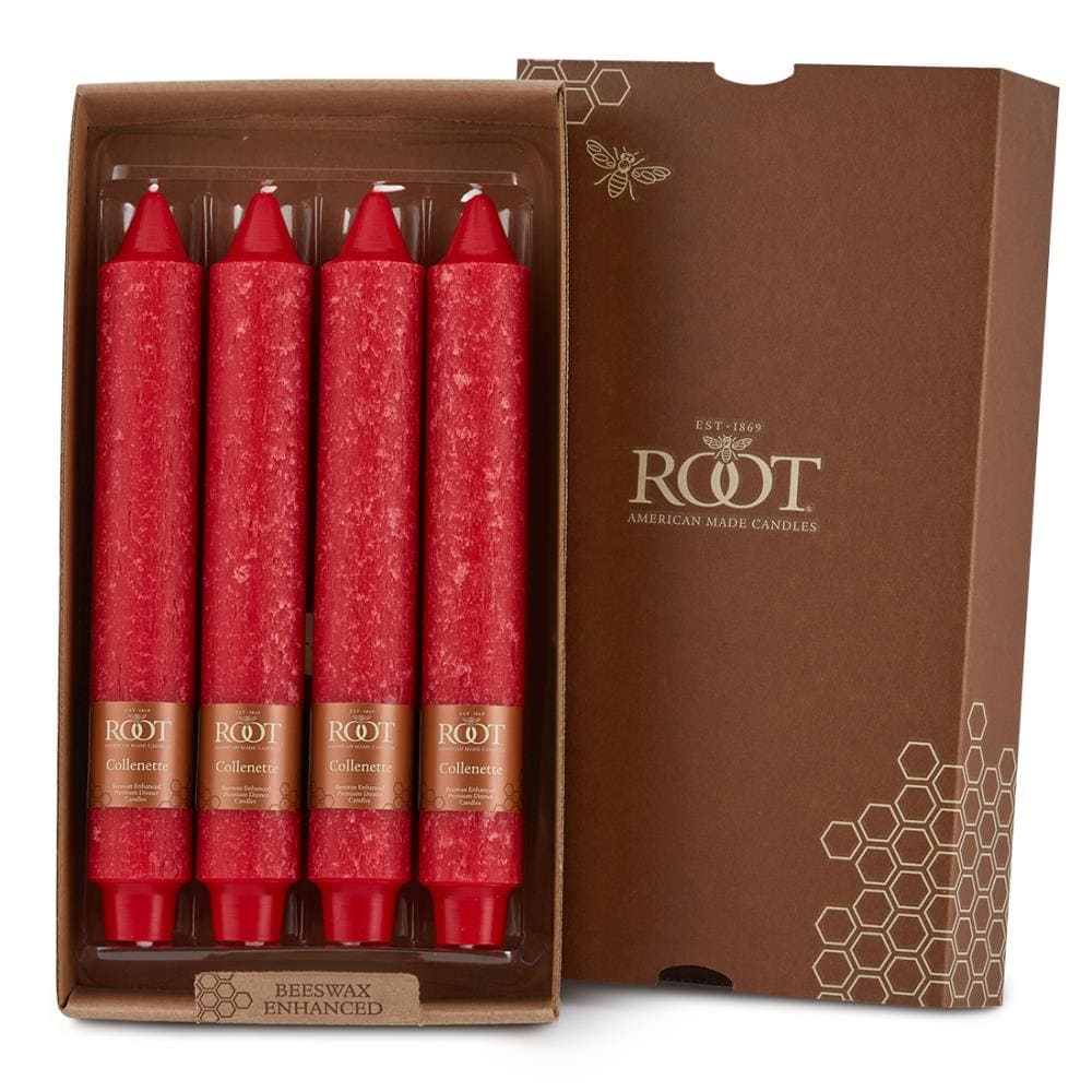 Root Candles 51968 4 -Pack Red Taper candle