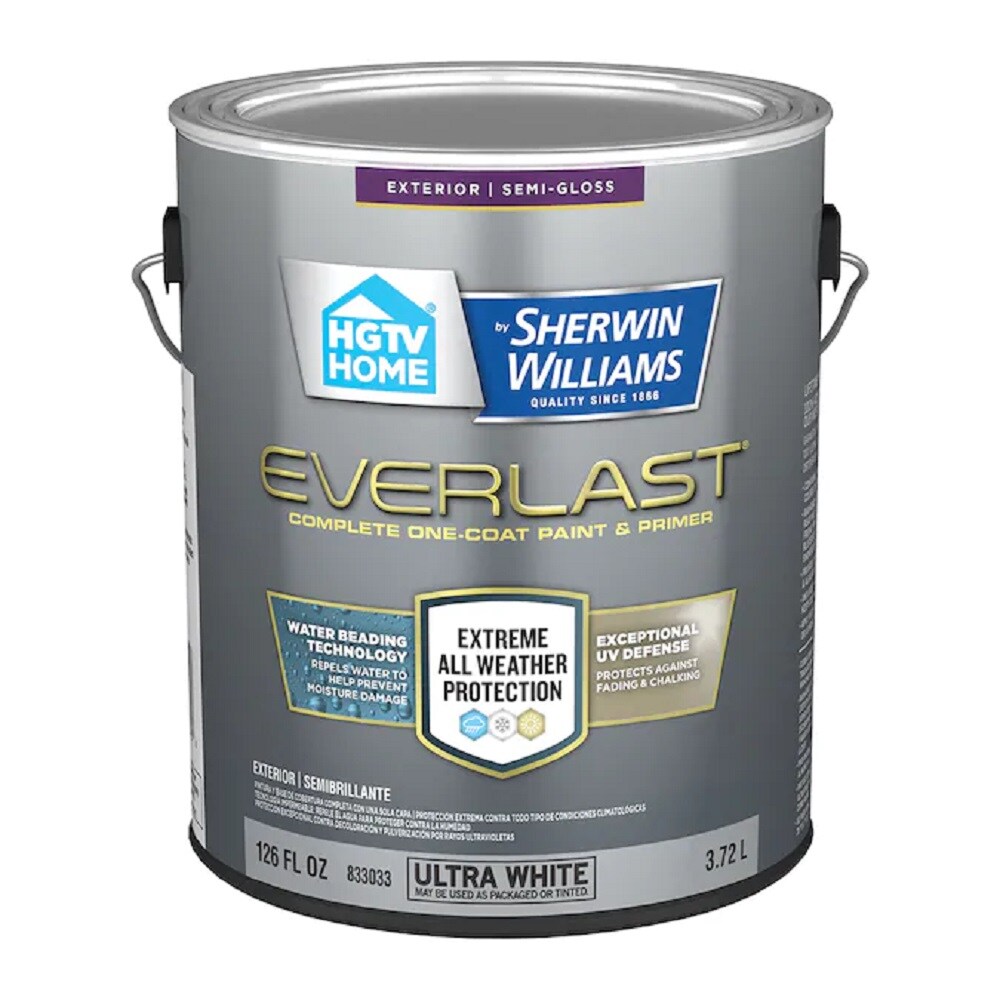 Hgtv Home By Sherwin Williams Semi Gloss Ultra White Base 1 Tintable Latex Exterior Paint