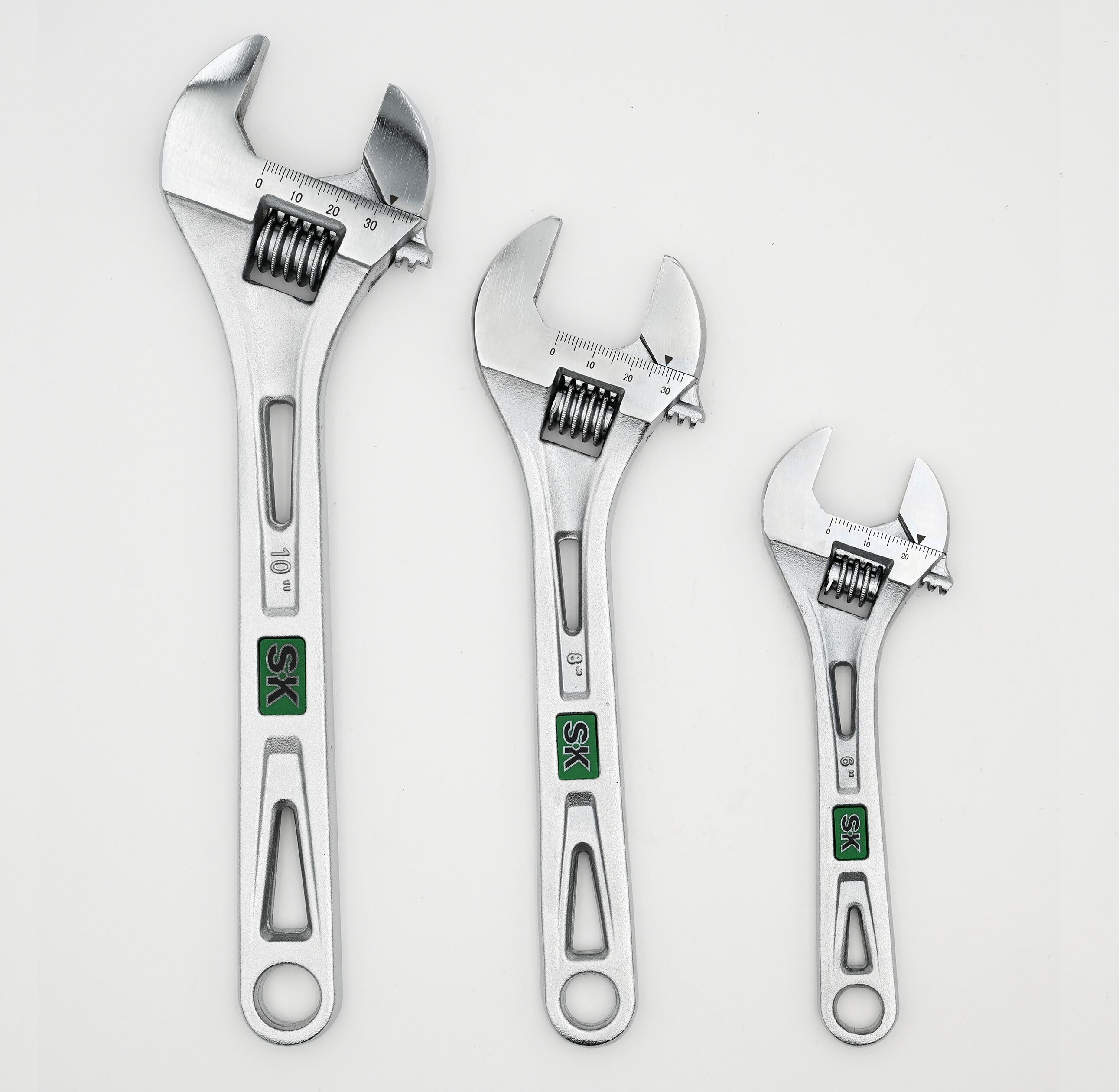 3-Piece 7.5-in Stainless Steel Adjustable Wrench Set in the Adjustable  Wrenches department at