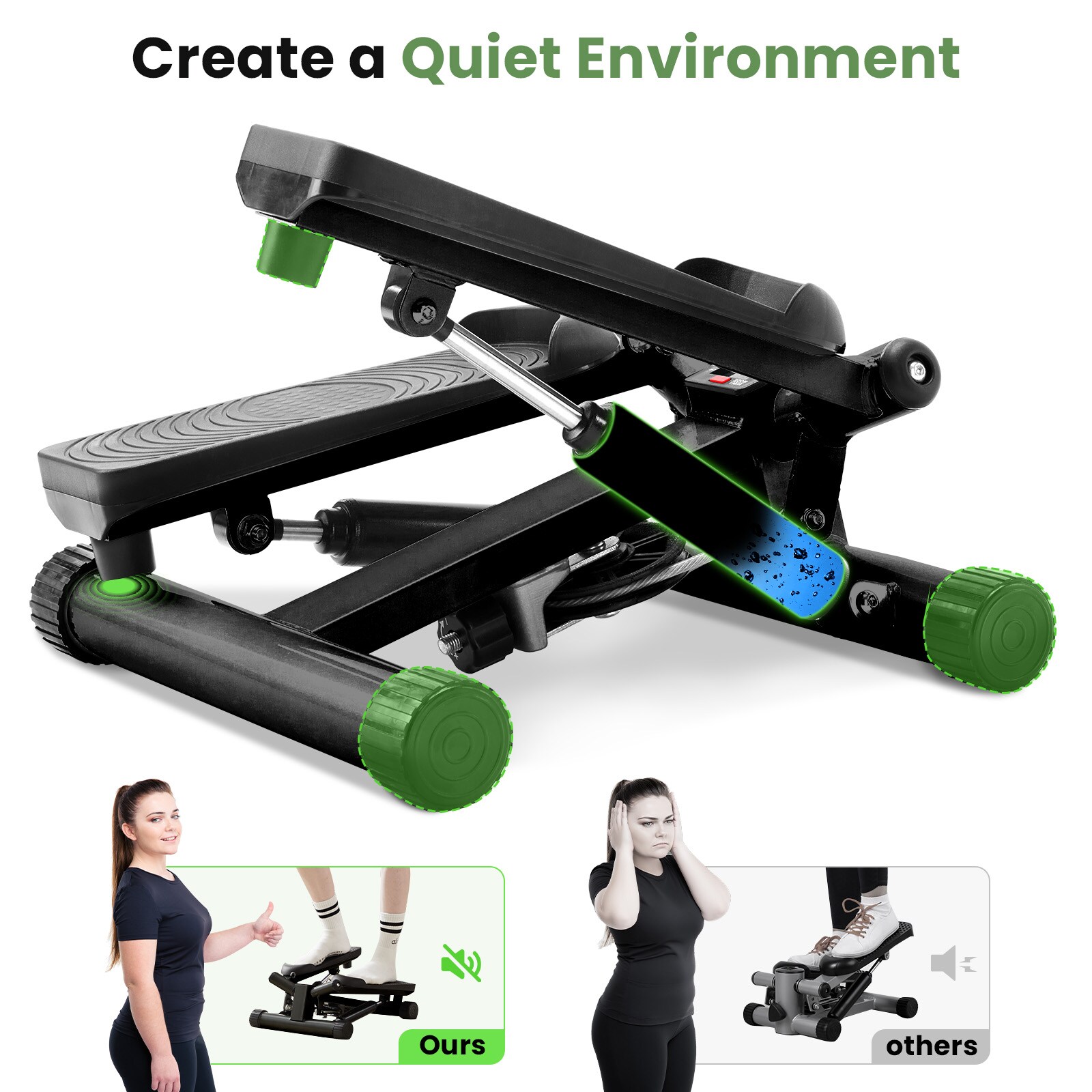 Mini Stepper Per Esercizi A Casa Con Resistenze E Monitor LCD – Compatto E Portatile, Carico Max 100 Kg, Perfetto Per Allenamento Full Body
