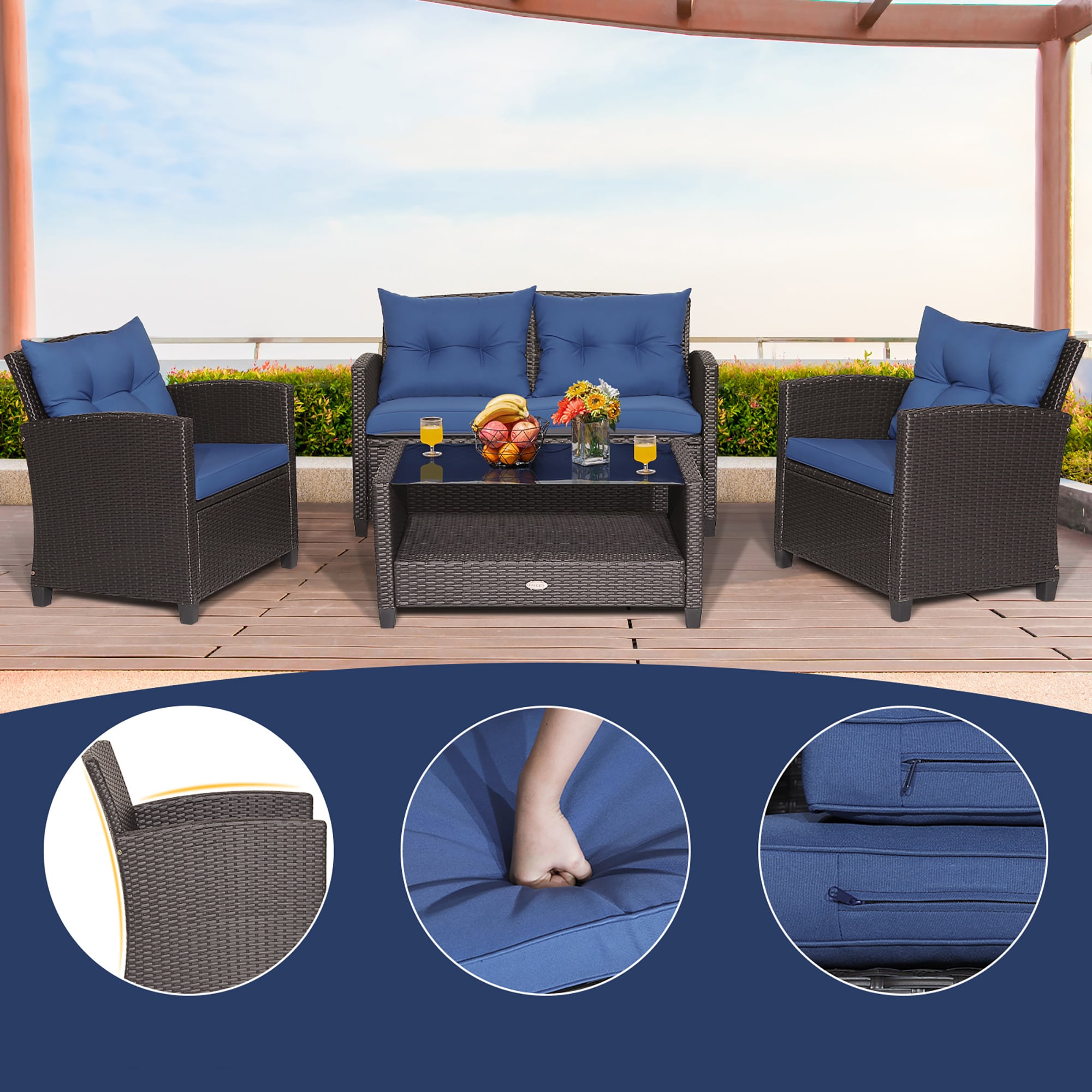 Costway HW66742NY+ Patio-Conversation-Sets - View #2