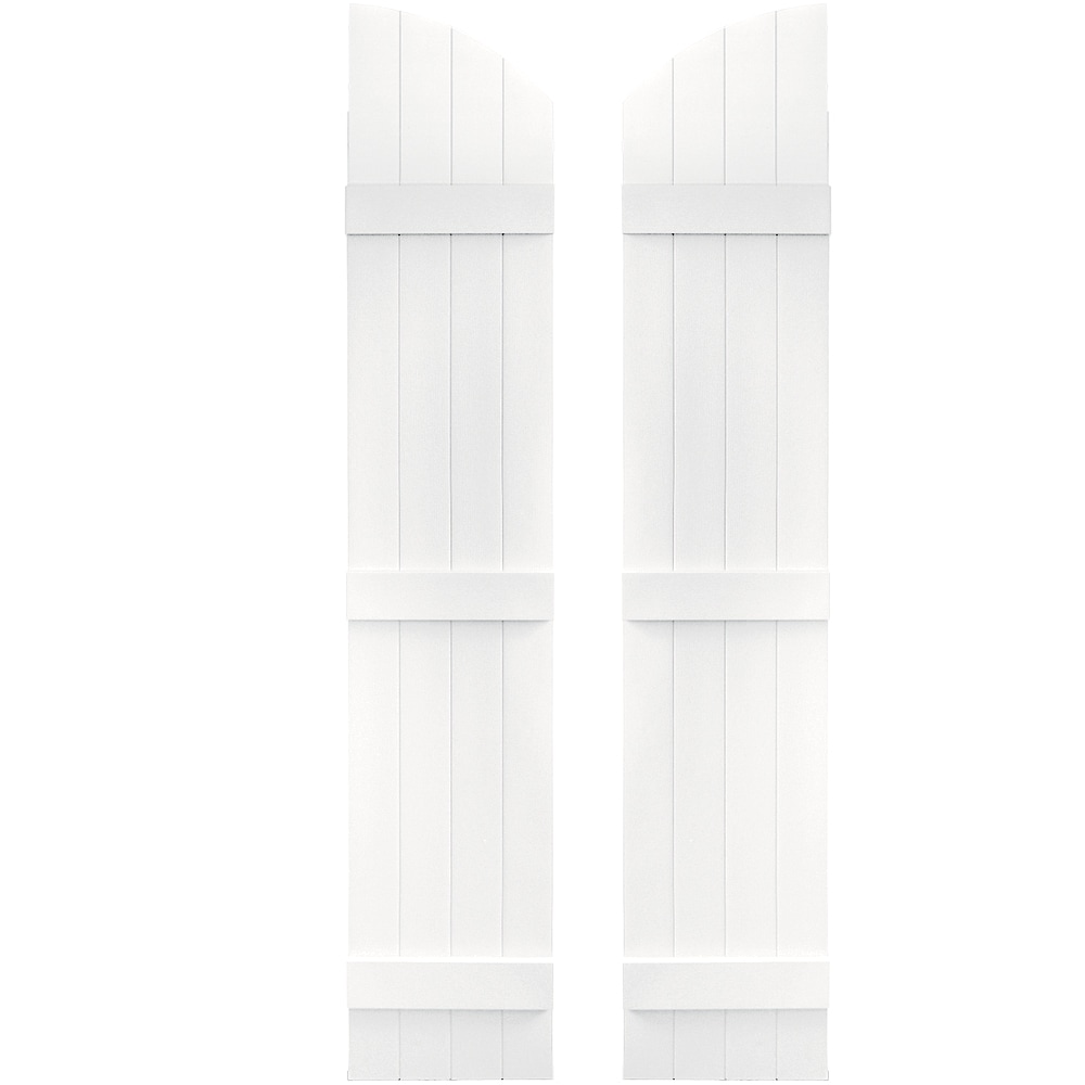 Vantage V5931469001 13.875-in W x 69-in H White Board and batten Exterior Shutters ( 1 -Pack )