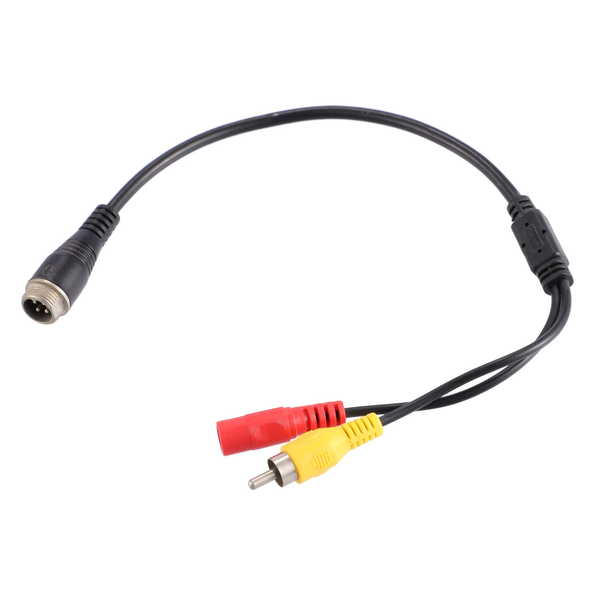 Unique Bargains 1pc Camera Adapter 4 Pin to RCA Adapter 4-Pin Male to RCA AV Male DC Female Connector Wire Monitor Video Cable for Car #S26020200UX6561