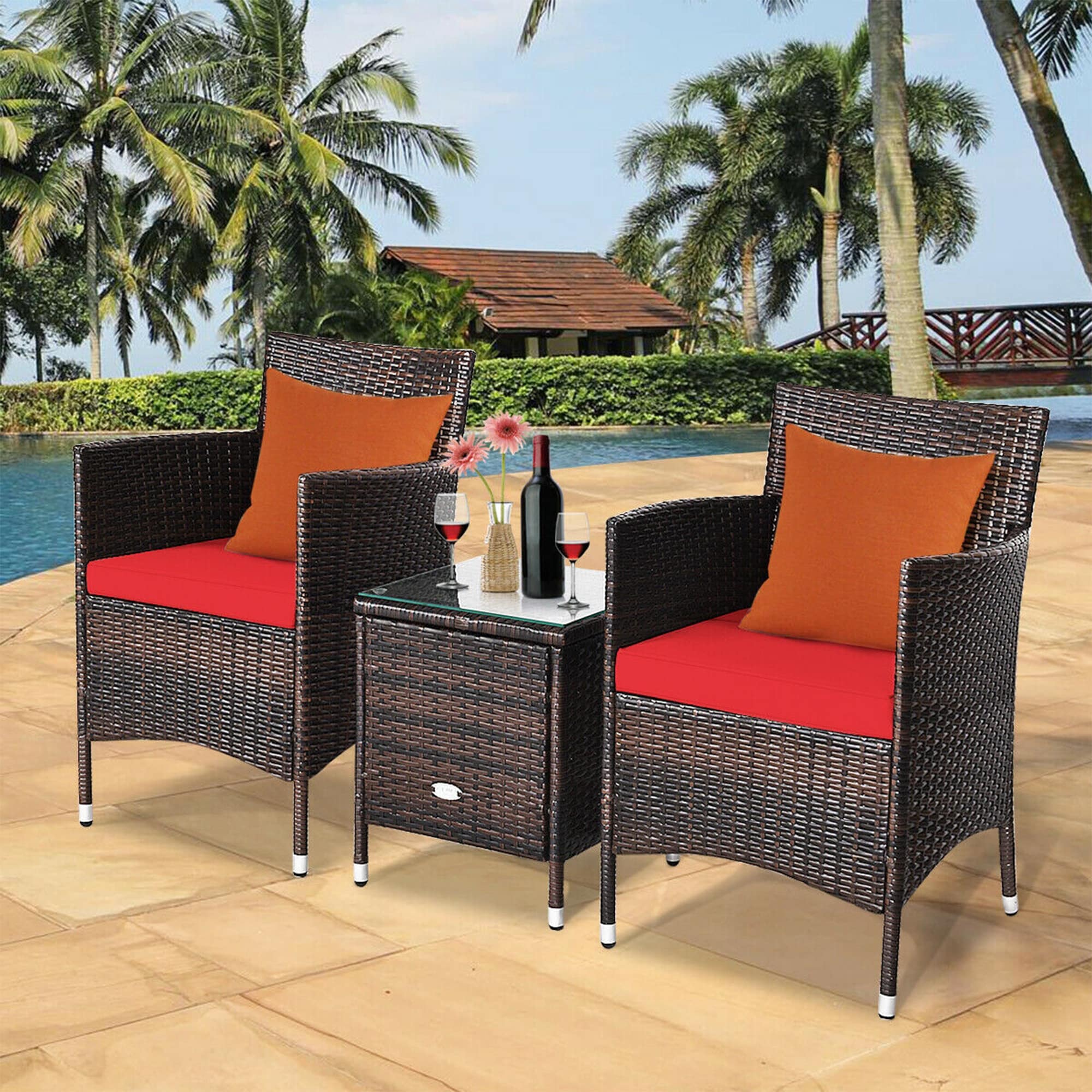 WELLFOR OUJ63850RE Patio-Conversation-Sets - View #8