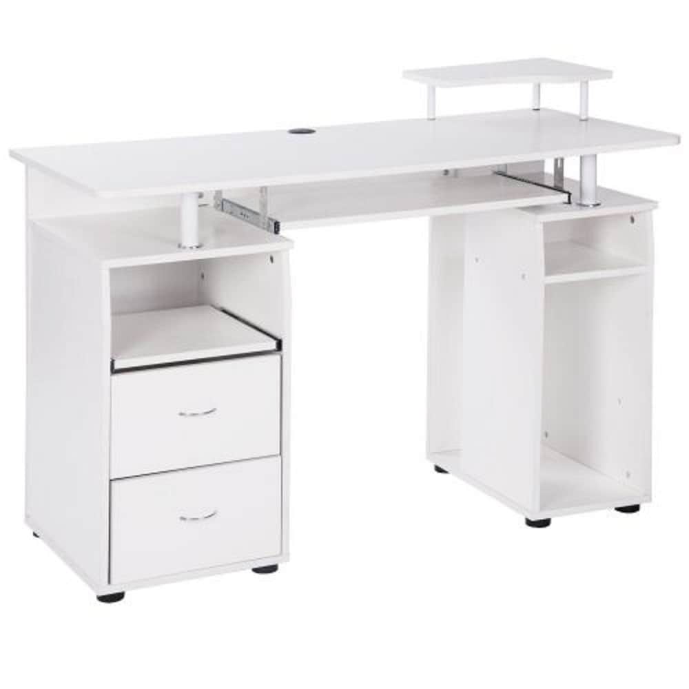 CASAINC Essential home office computer desk 45-in White Modern ...