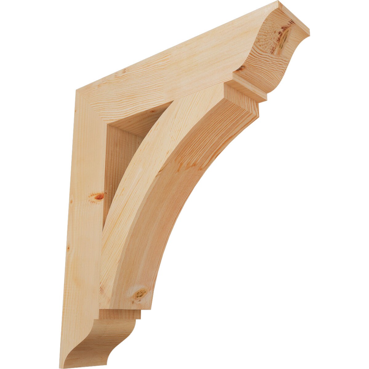 Ekena Millwork BKT06X28X32THR01SDF Thorton traditional smooth 5-1/2-in x 28-in x 32-in Douglas fir Brown Wood Standard bracket